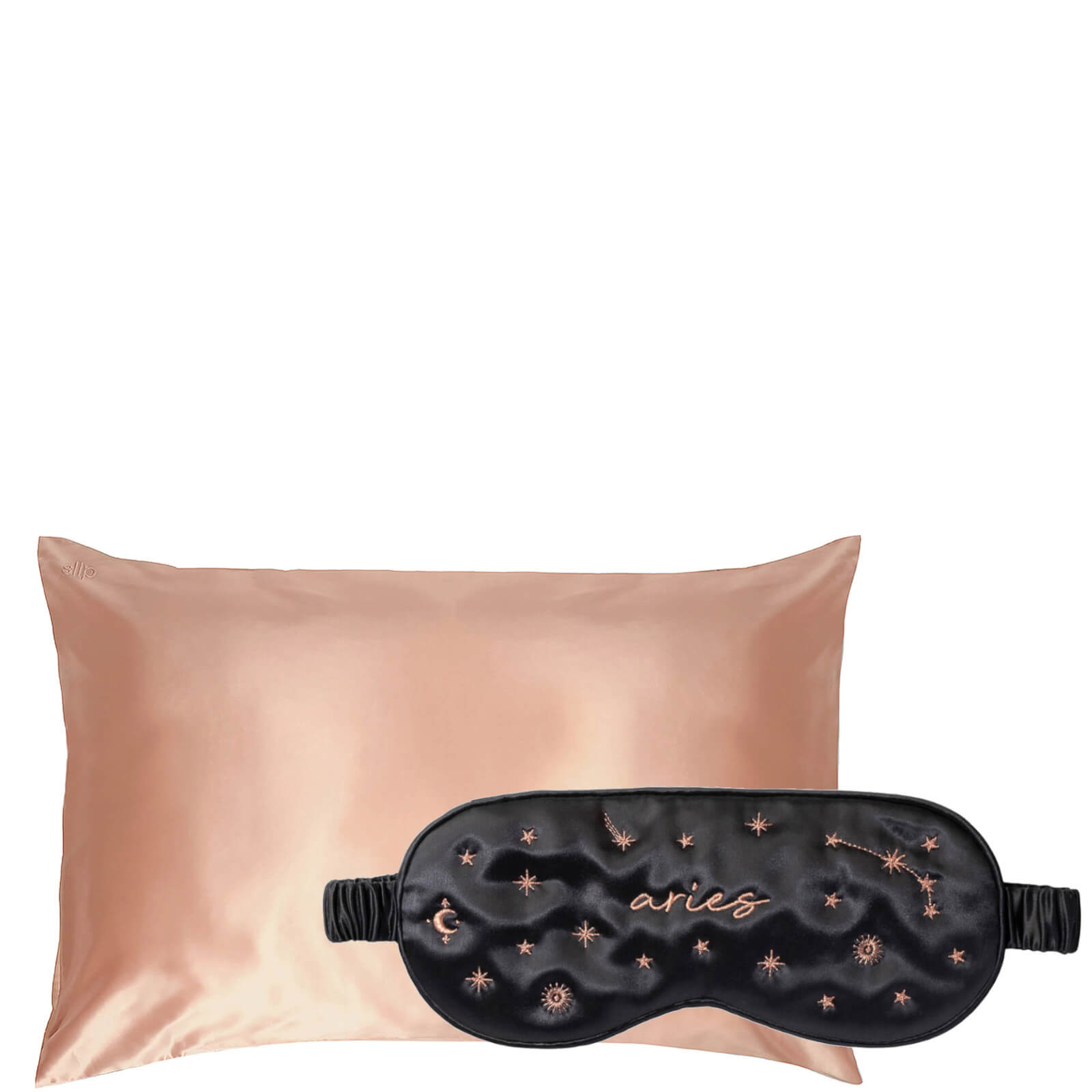 Slip Exclusive Zodiac Sleep Mask and Rose Gold Pillowcase (Various Options) - Aries