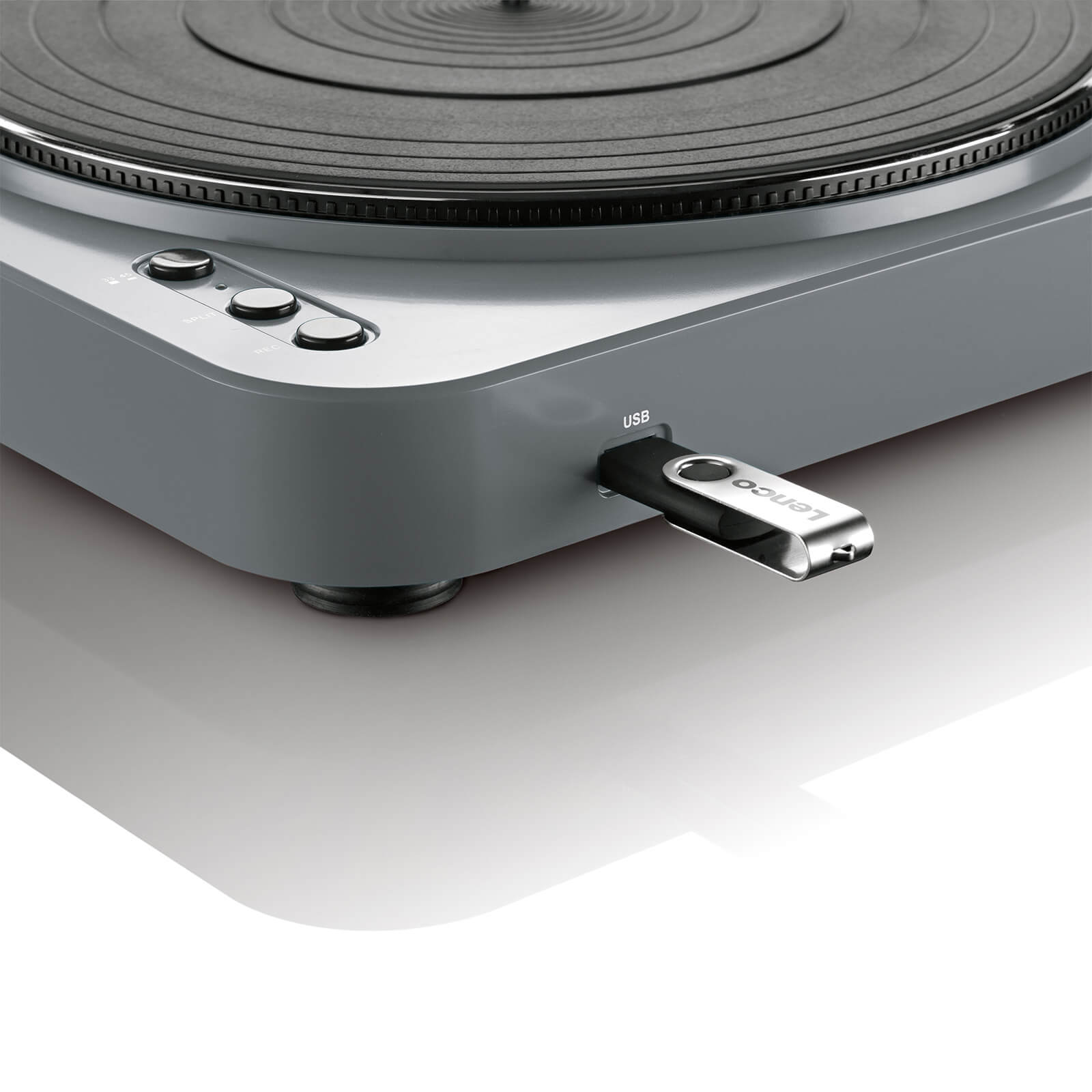 Lenco L-85 USB Turntable with Direct Recording - Grey | Grey