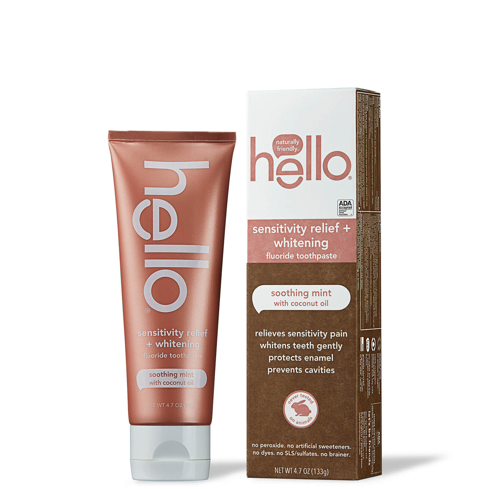 Click to view more detailed imagery on our partner's website Hello Sensitivity Relief And Whitening Toothpaste 4.7 oz