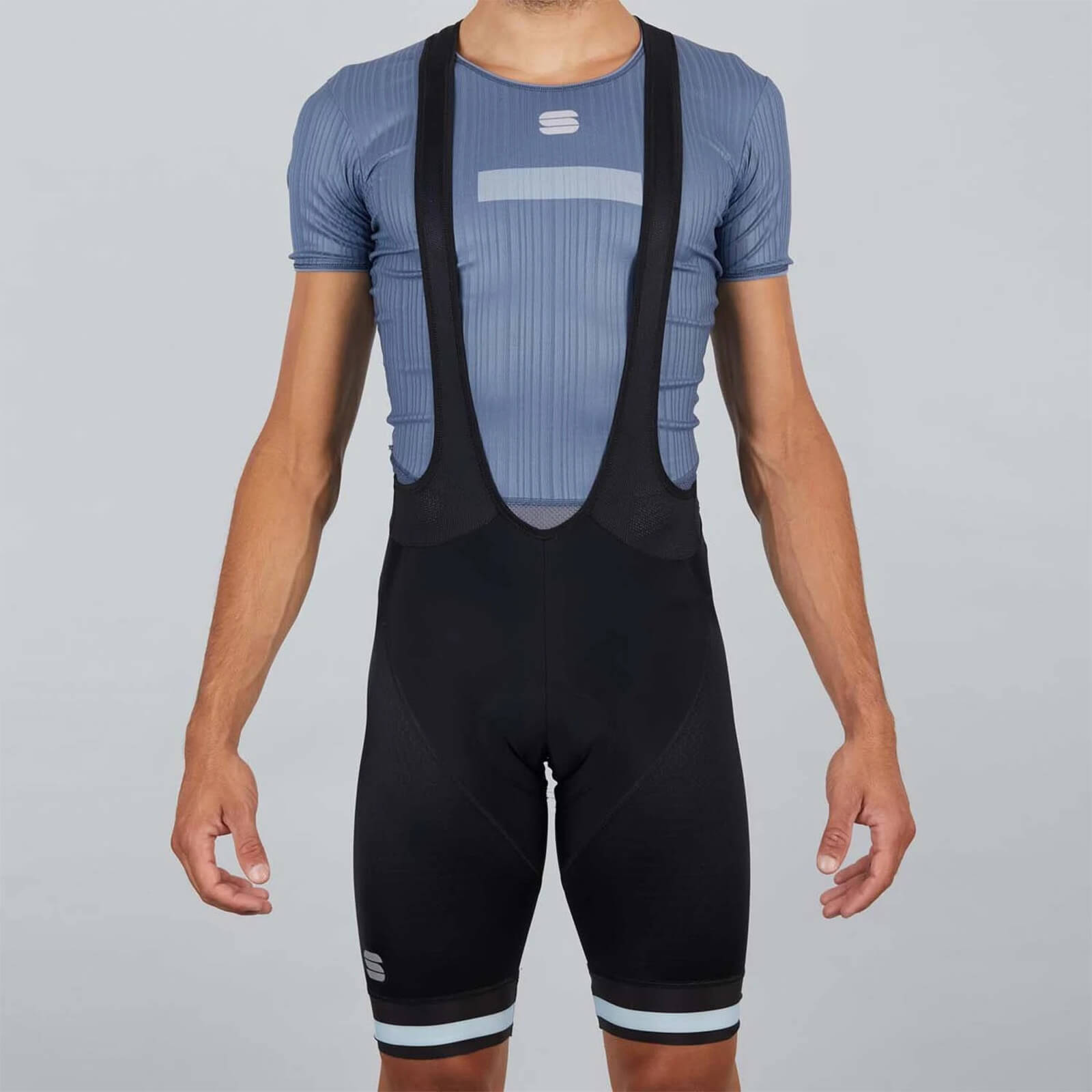 Sportful BodyFit Team Classic Bib Shorts - M - Black/Blue Sky