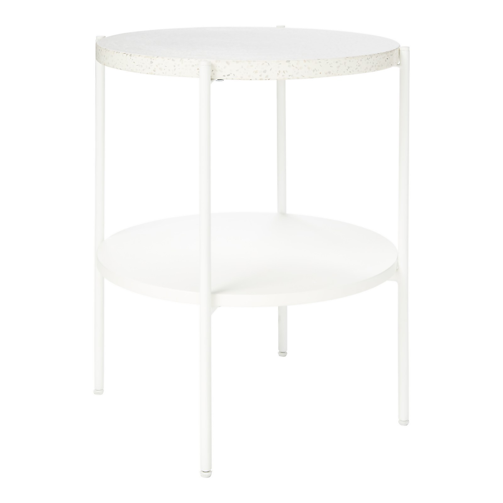 Photo of Solna Terrazo Side Table - White
