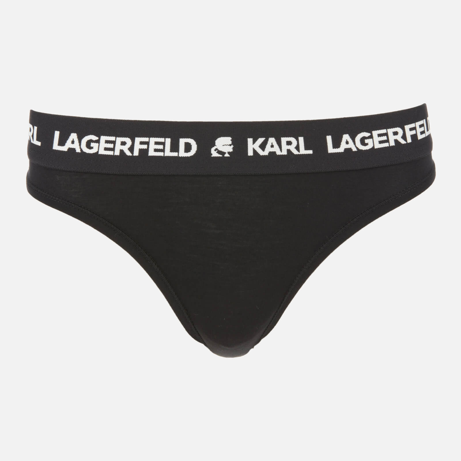Image of KARL LAGERFELD Women's Logo Thong - Black - L