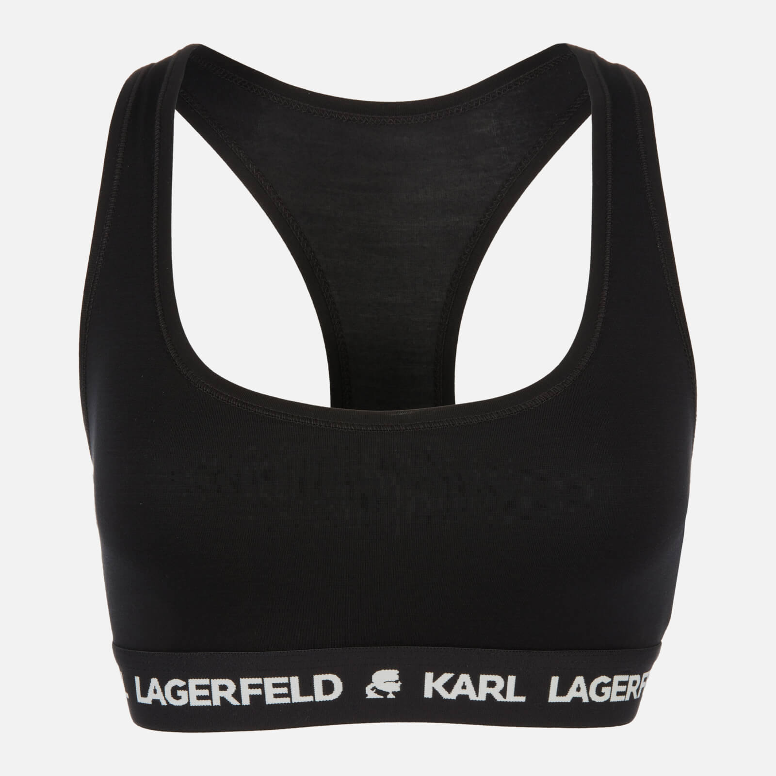 KARL LAGERFELD Women's Logo Bralette - Black - XS