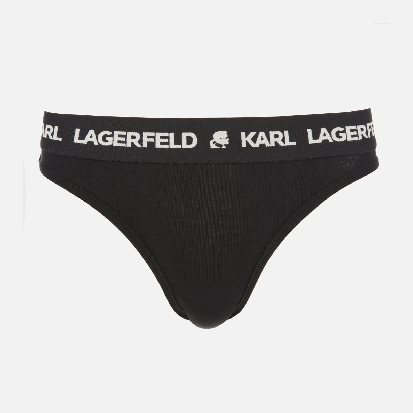 KARL LAGERFELD Women's Logo Brief 2 Pack - Black - XS