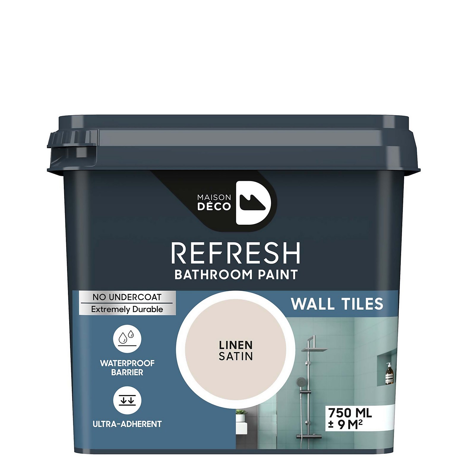 Photo of Maison Deco Refresh Bathroom Wall Tile Paint Linen -750ml
