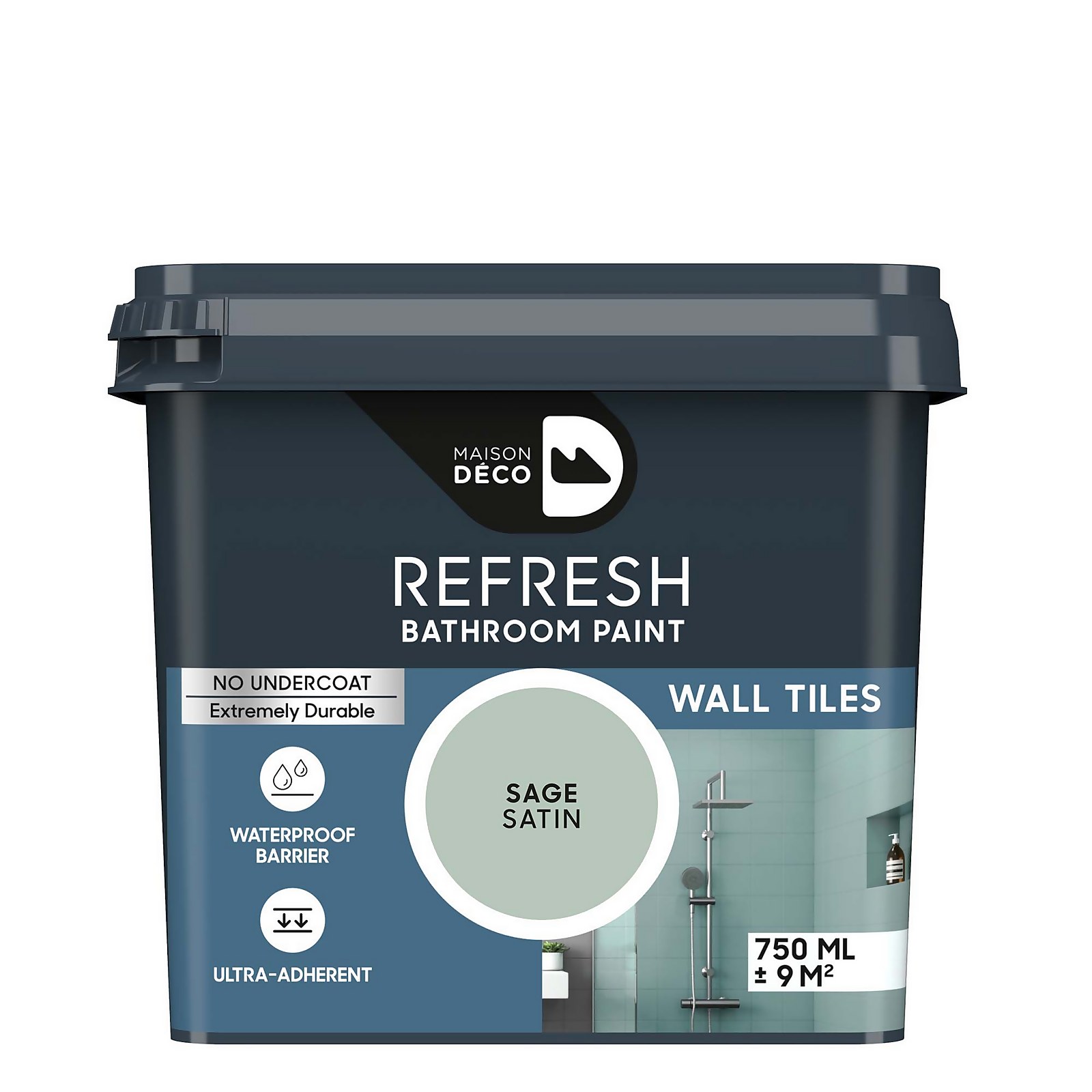 Maison Deco Refresh Bathroom Wall Tile Paint Sage -750ml