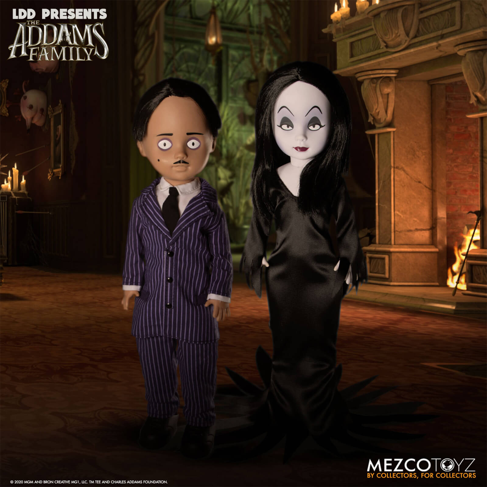 Mezco LDD Presents Addams Family - Pack doble muñecos Gómez y Morticia