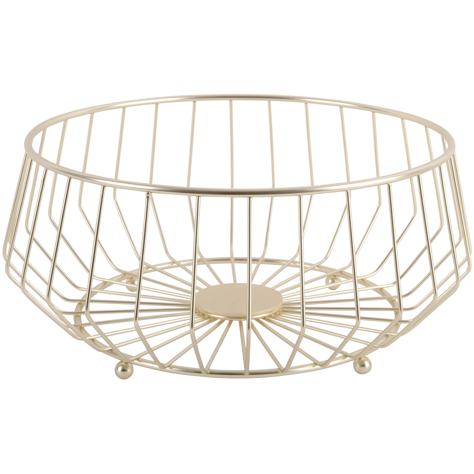 Iron Gold Plated Linea Fruit Basket