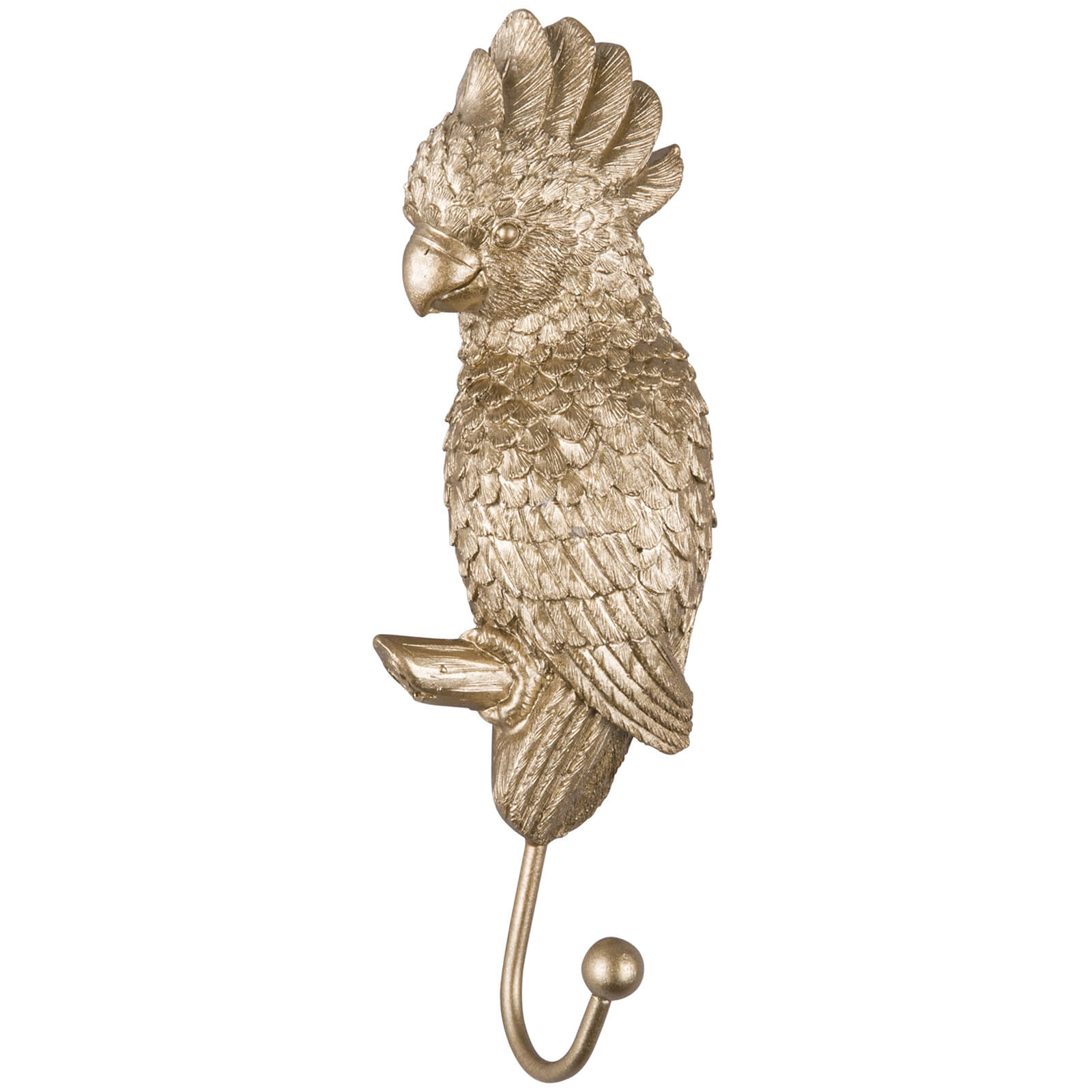 Gold Painted Cocktaoo Coat Hook