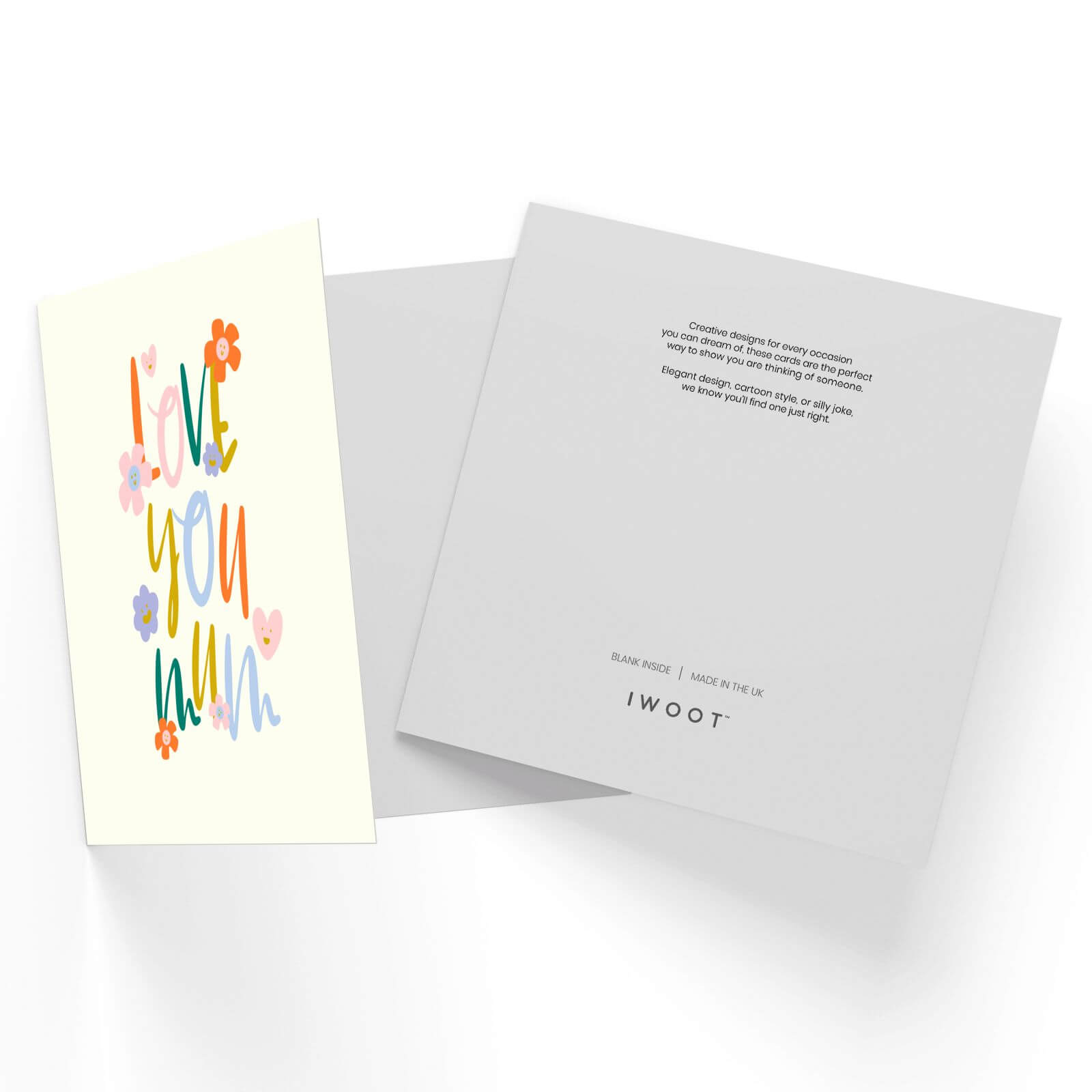 Love You Mum Square Greetings Card (14.8cm x 14.8cm)
