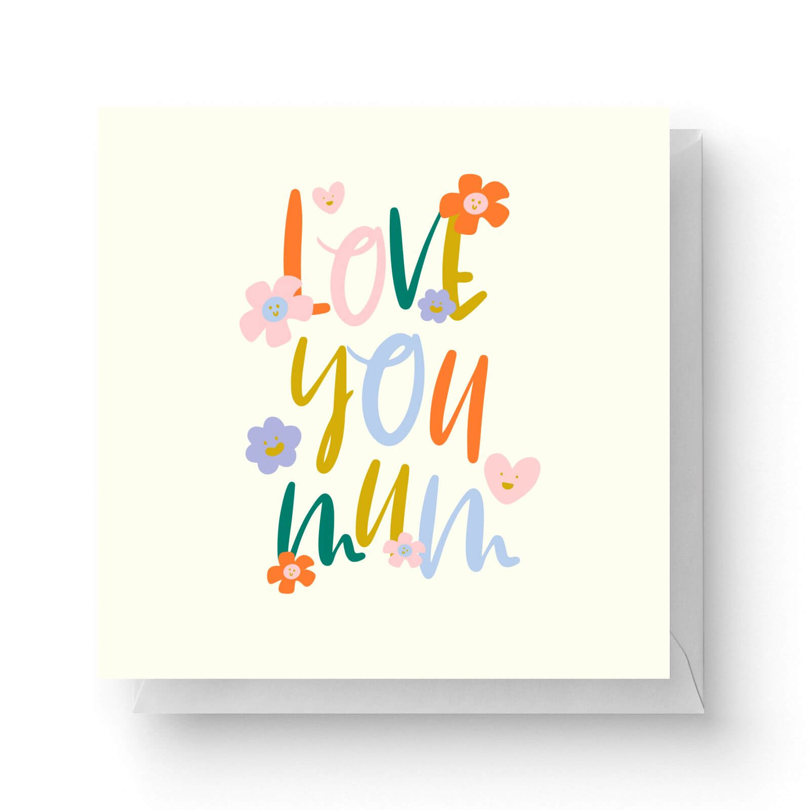 Love You Mum Square Greetings Card (14.8cm x 14.8cm)