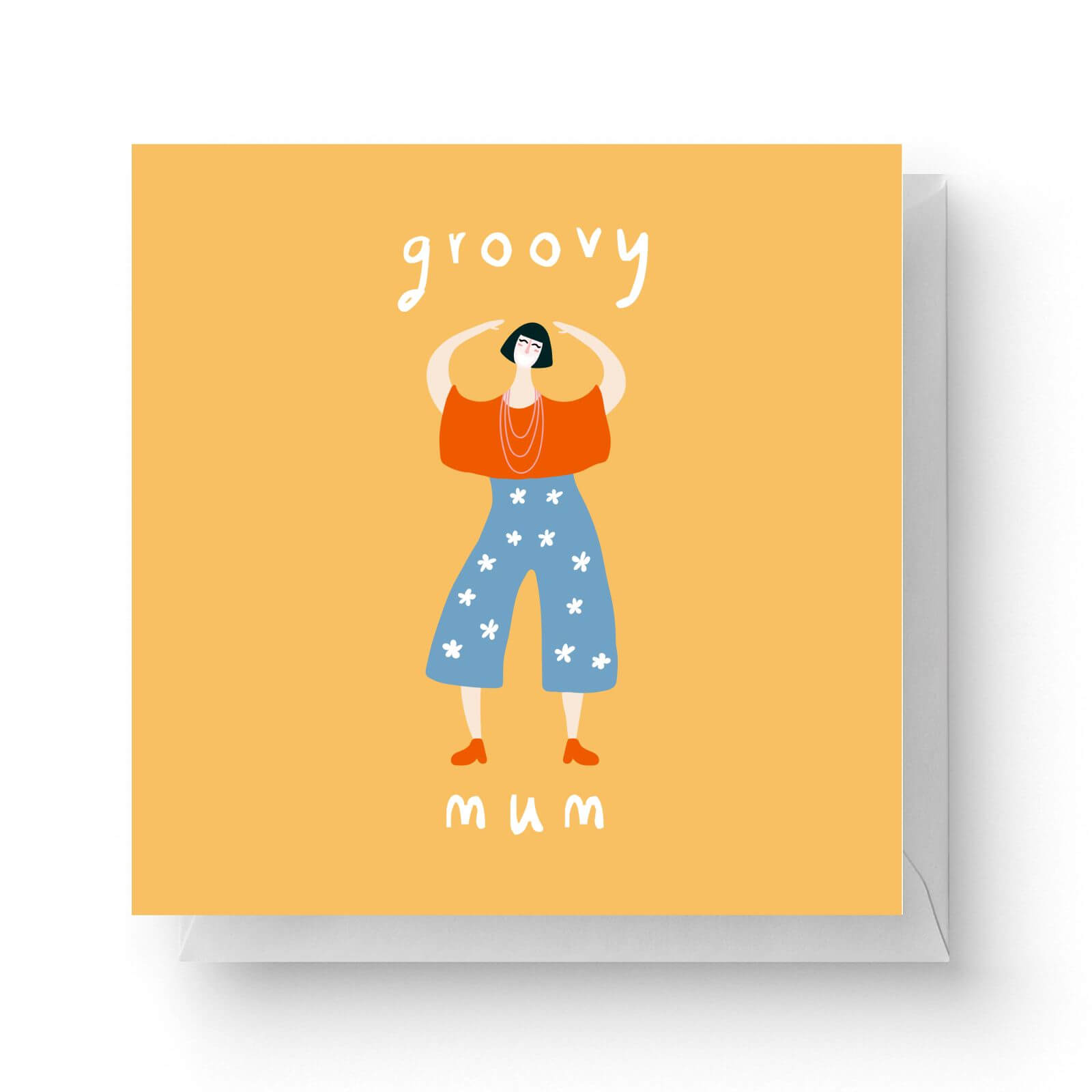 Groovy Mum Square Greetings Card (14.8cm x 14.8cm)