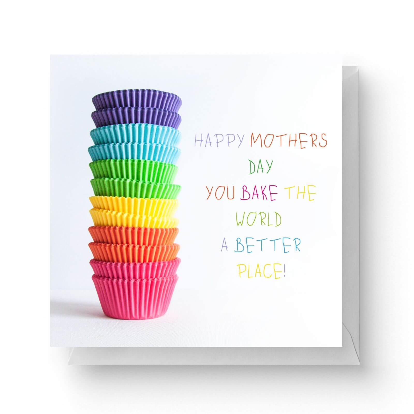 Click to view product details and reviews for You Bake The World A Better Place Square Greetings Card 148cm X 148cm.