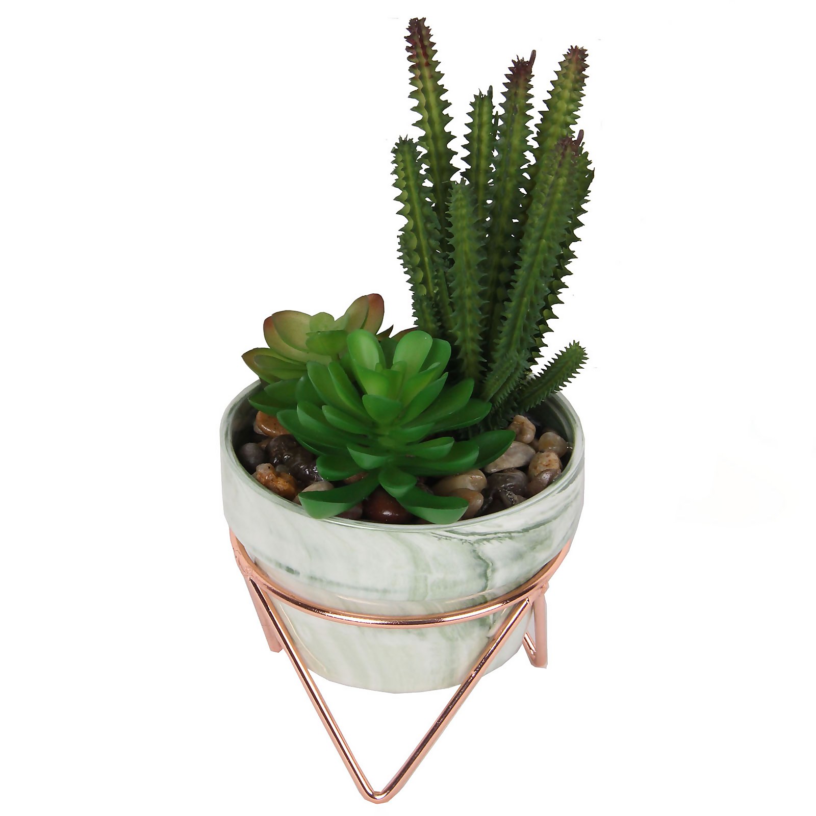 Photo of Artificial Succulent In Rose Gold Stand