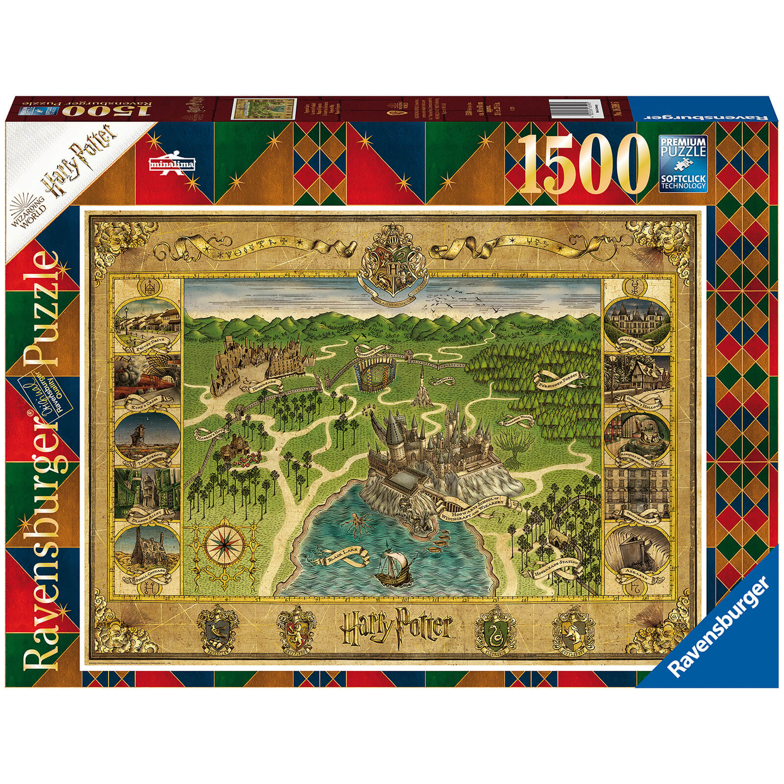 Image of Harry Potter Hogwarts Map Jigsaw Puzzle (1500 Pieces)