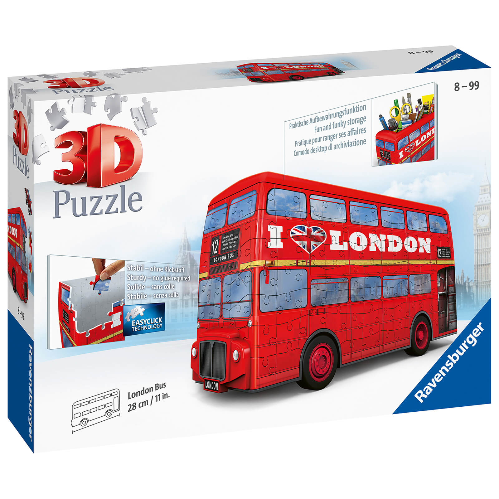Image of London Bus 3D Jigsaw Puzzle (216 Pieces)