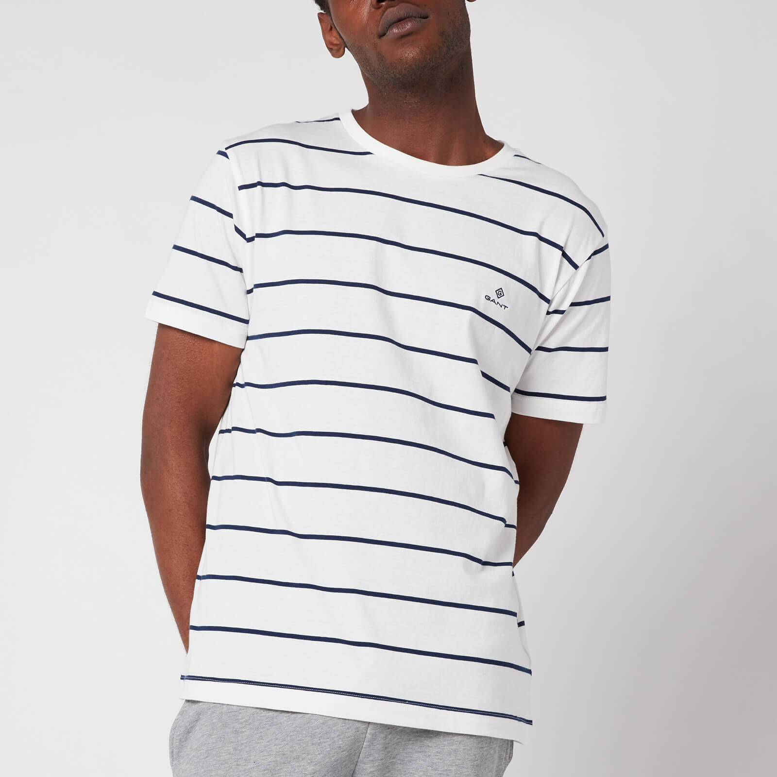 GANT Men's Breton Stripe T-Shirt - Eggshell - S