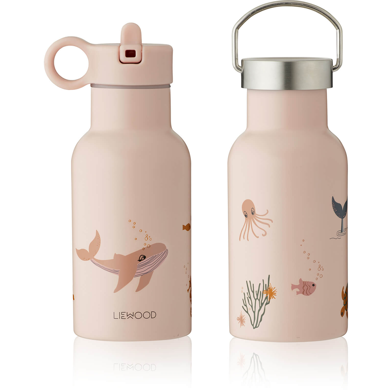 Liewood Anker Kids' Water Bottle - Sea Creature Rose