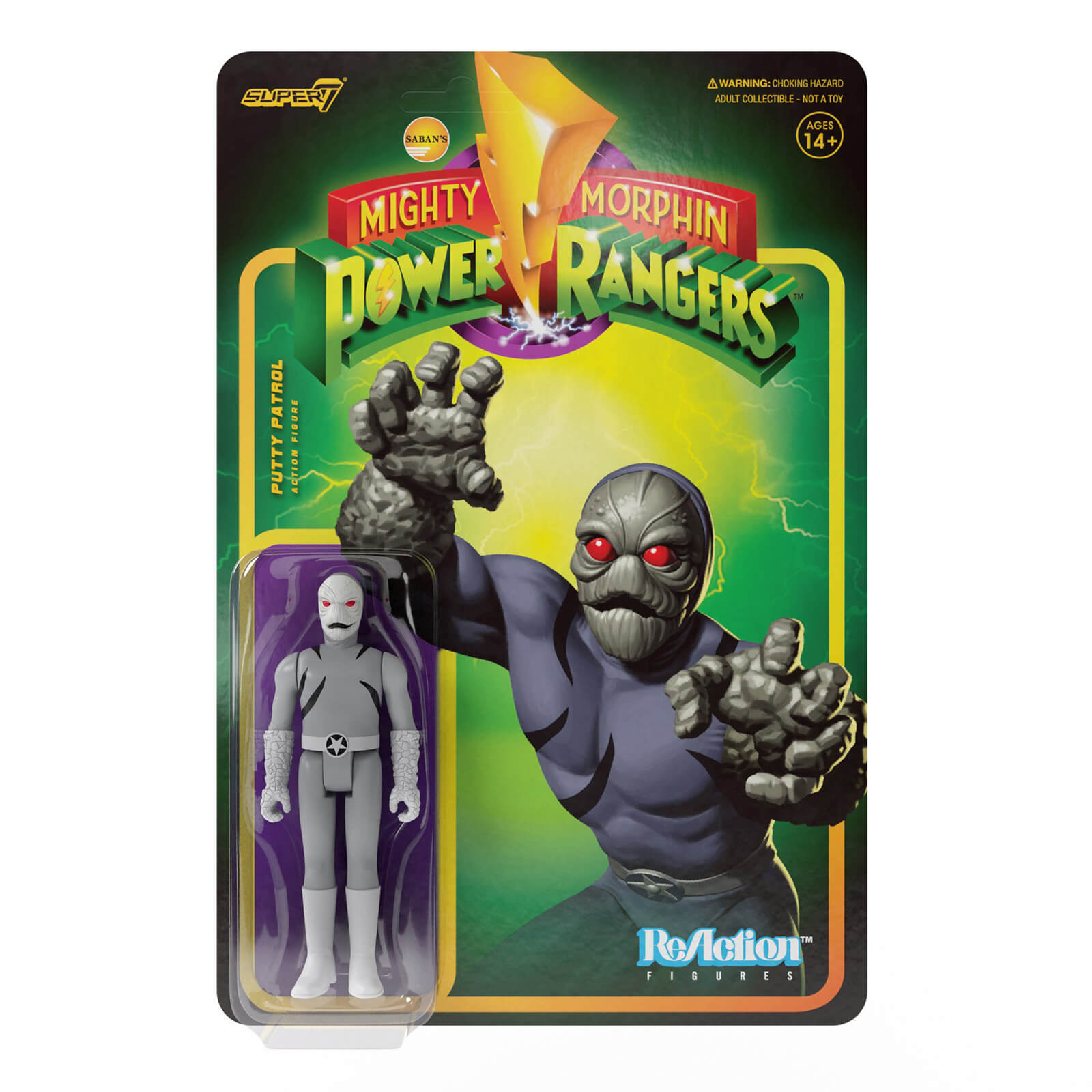 Super7 Mighty Morphin Power Rangers Figurine articulée - Patrouilleur Putty