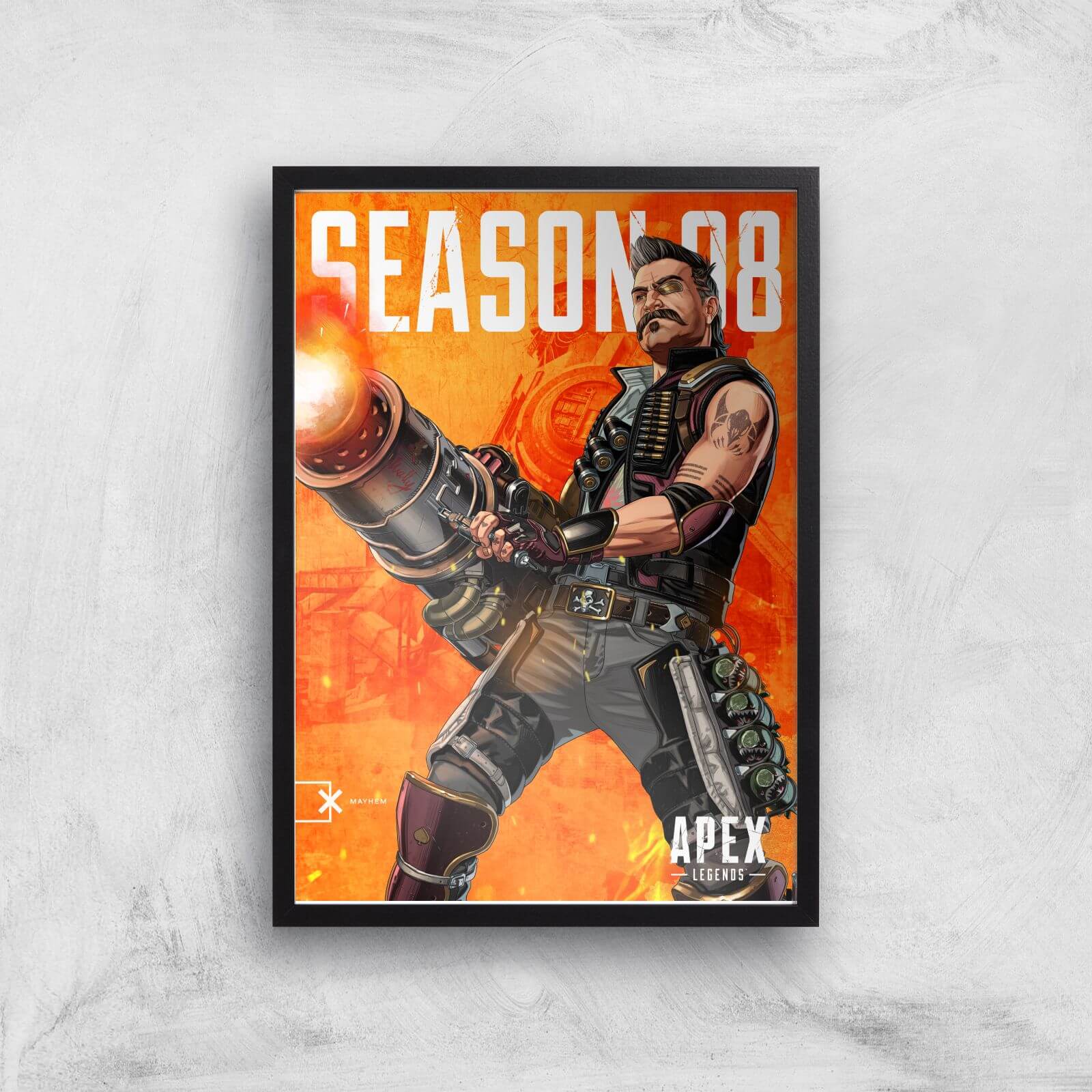 Apex Legends Fuse Giclee Art Print - A4 - Black Frame