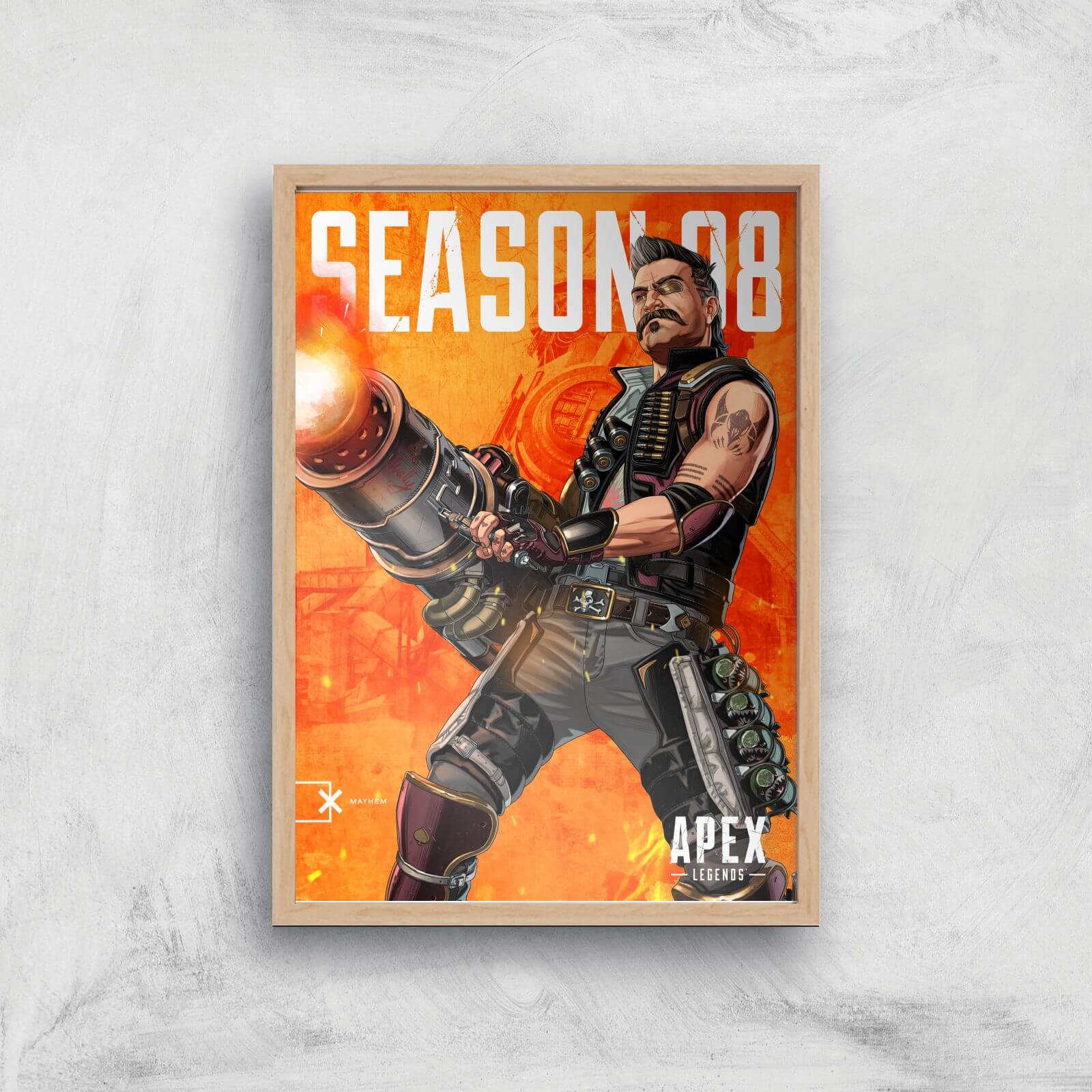 Apex Legends Fuse Giclee Art Print - A2 - Wooden Frame