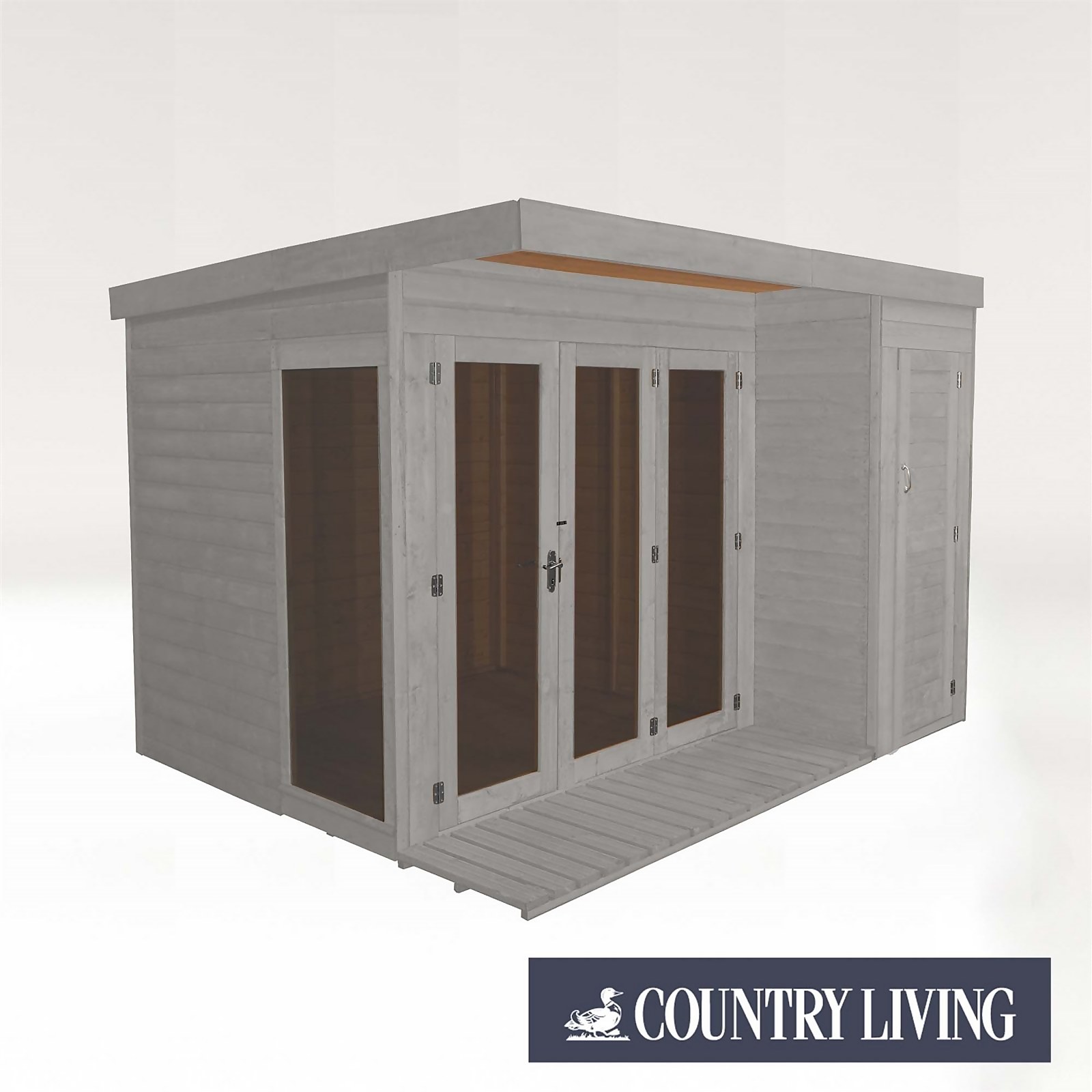 Photo of Country Living Overton 10 X 8ft Premium Garden Room Summerhouse With Side Shed Painted + Installation - Thorpe Towers
