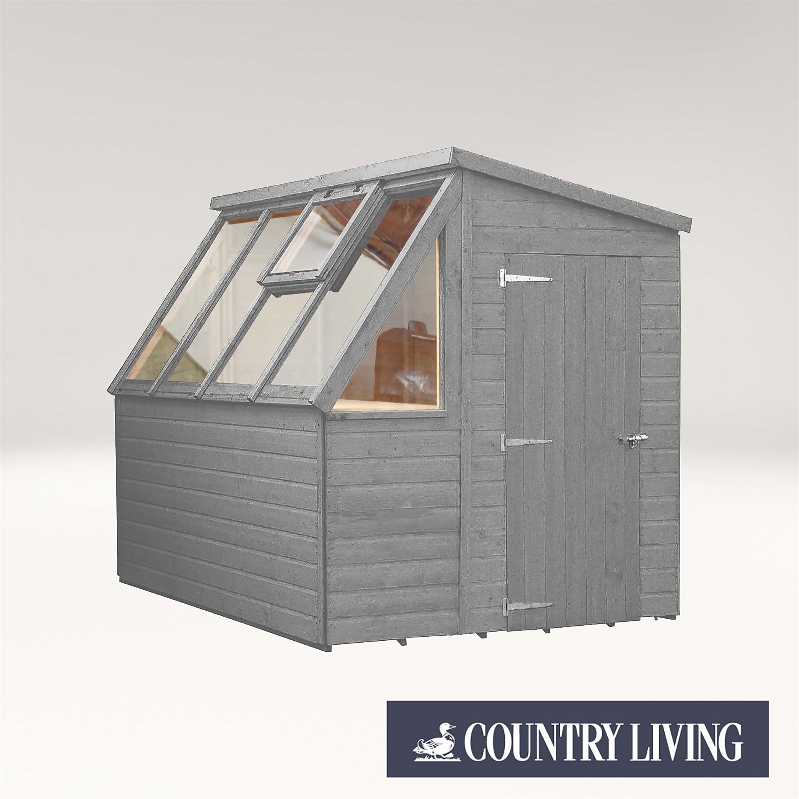 Country Living Caythorpe 8 x 6ft Premium Potting Shed Painted + Installation - Thorpe Towers Grey