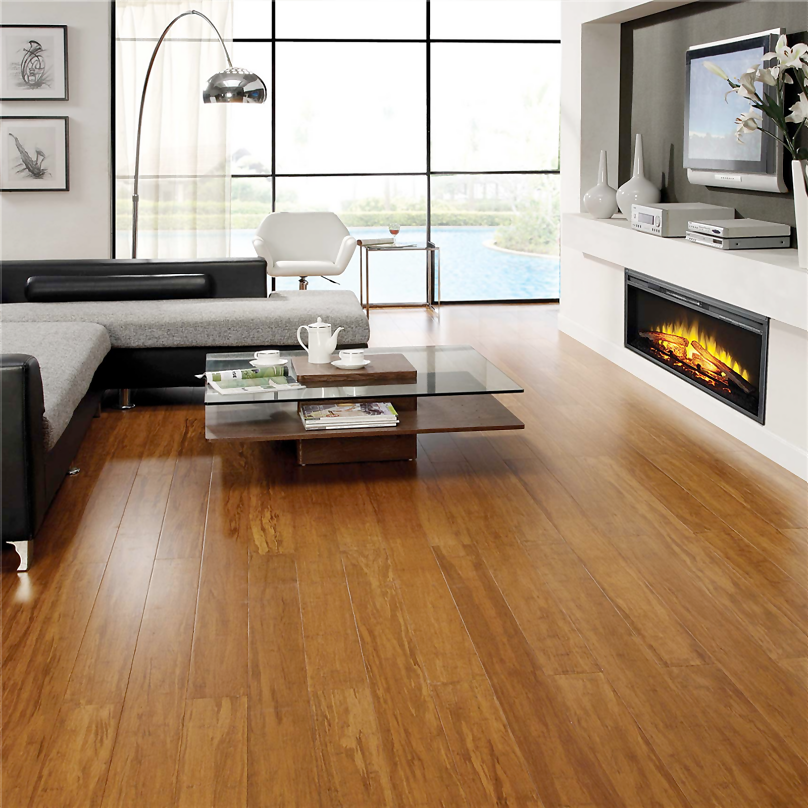 Photo of Carbonised Strand Woven Solid Bamboo Flooring
