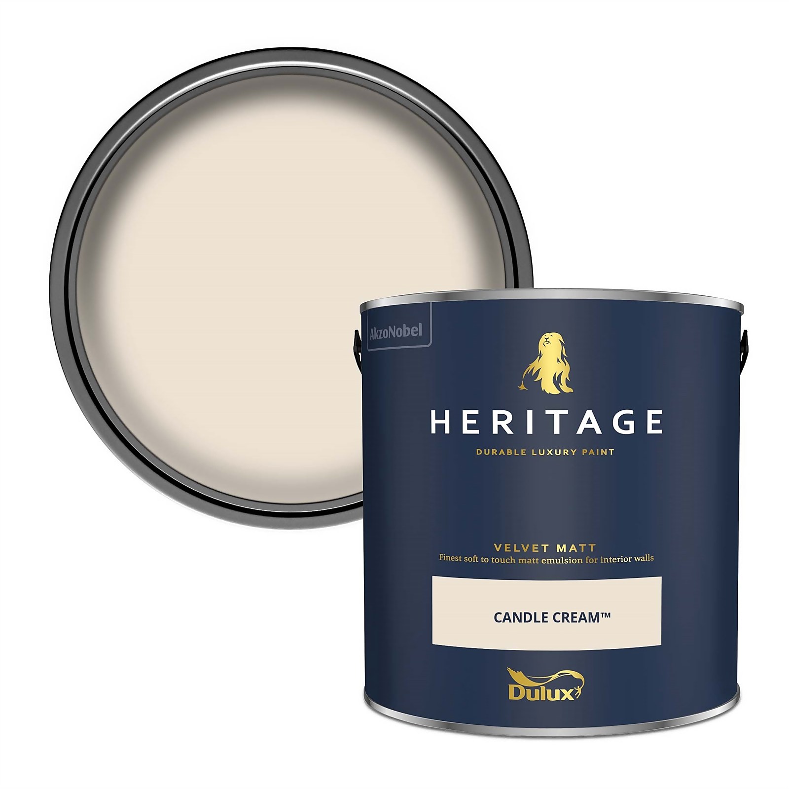 Photo of Dulux Heritage Matt Emulsion Paint - Candle Cream - 2.5l