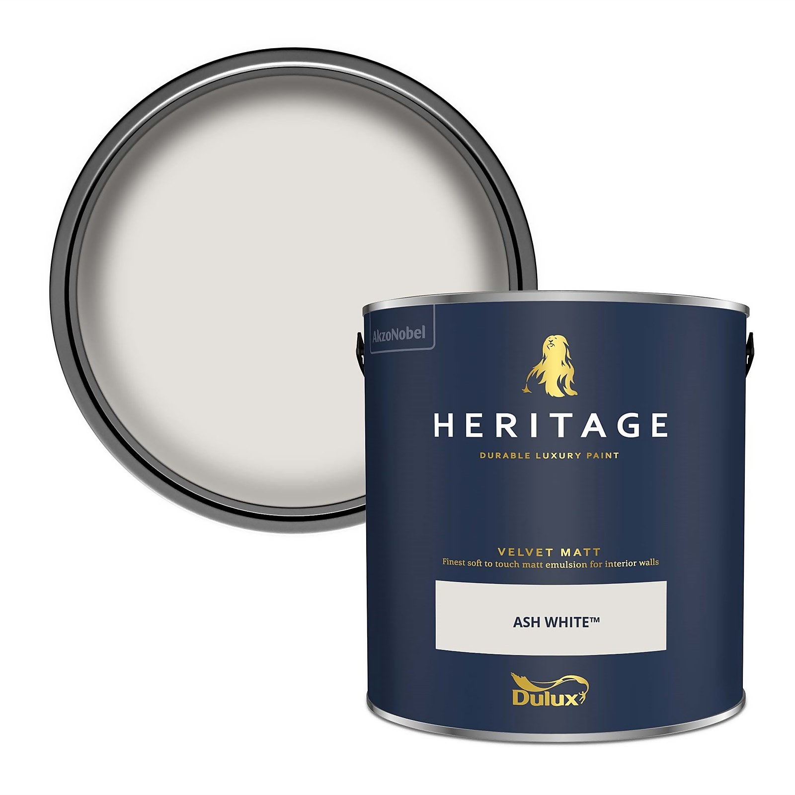 Dulux Heritage Matt Emulsion Paint Ash White - 2.5L