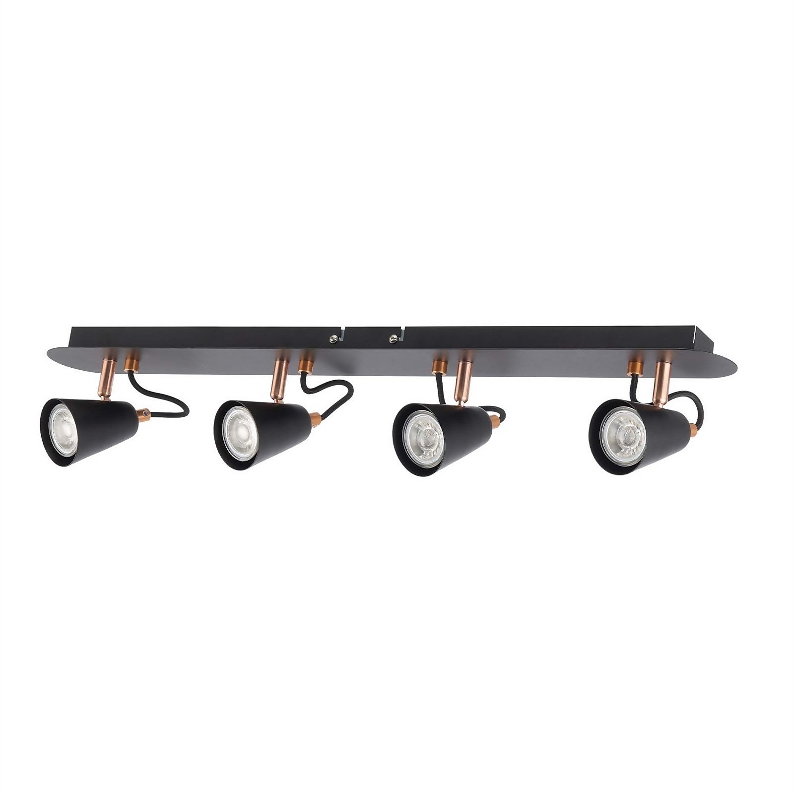 Verve Design - Emma 4 Lamp Spotlight Bar - Black & Copper thumbnail