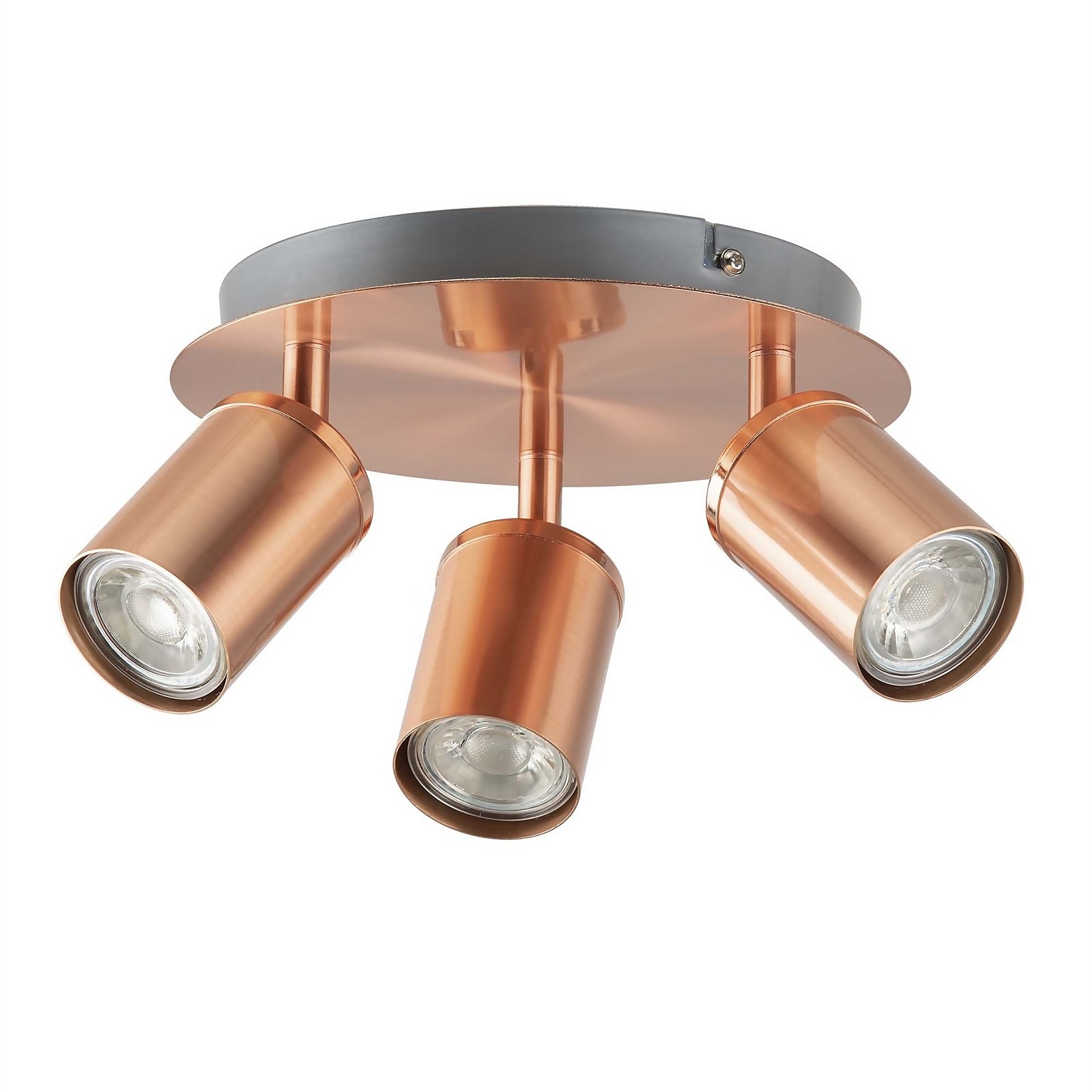 Photo of Rose 3 Lamp Spotlight Plate - Rose Gold