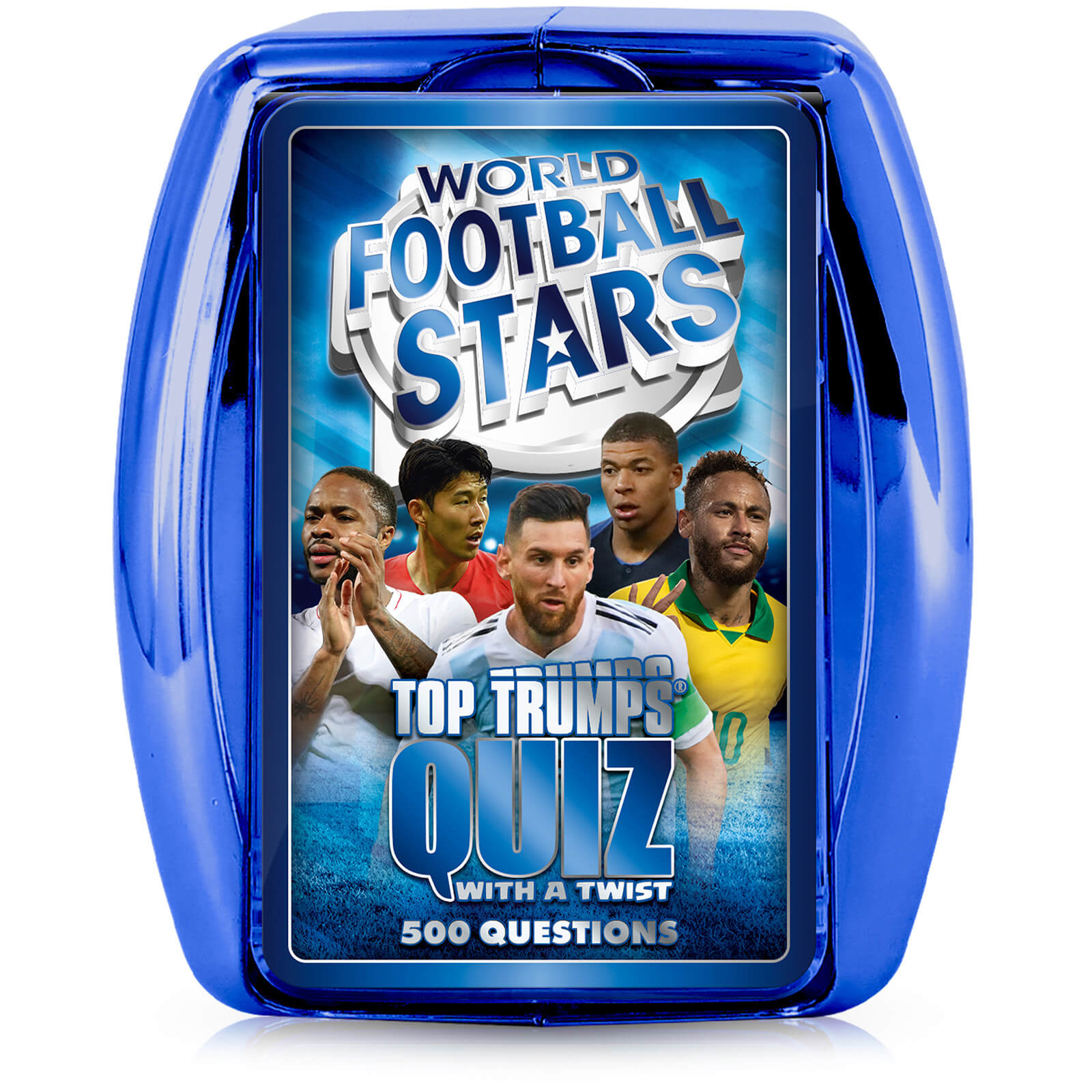 World Football Stars Blue Top Trumps Quiz Card Game