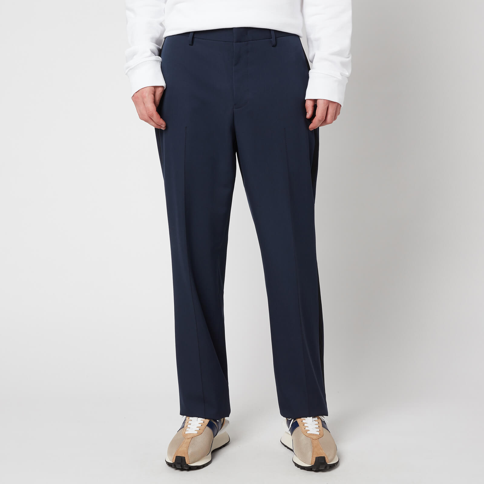 Lanvin Men's Side Bands Straight Pants - Midnight Blue - IT 50/L