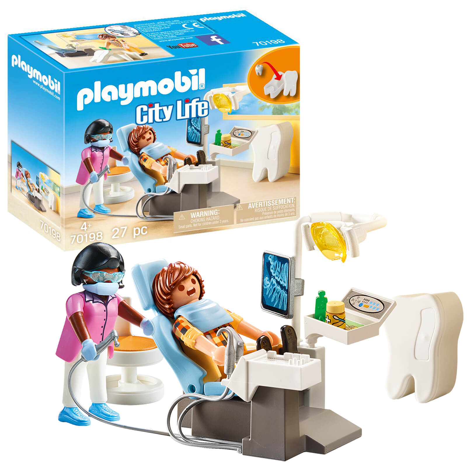 Playmobil City Life Hospital Dentista con caja para guardar los dientes (70198)