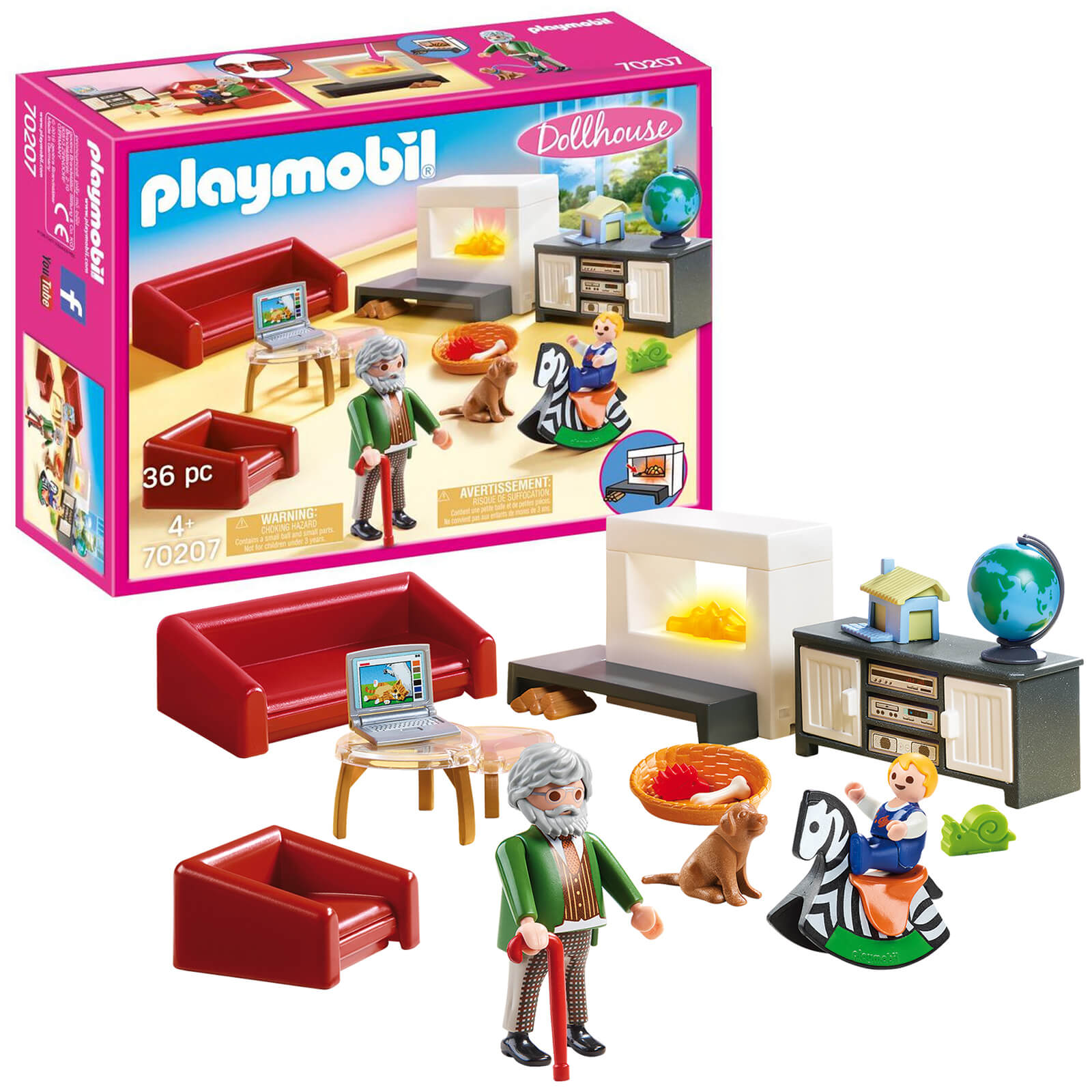 Playmobil Dollhouse Salon avec cheminée (70207)