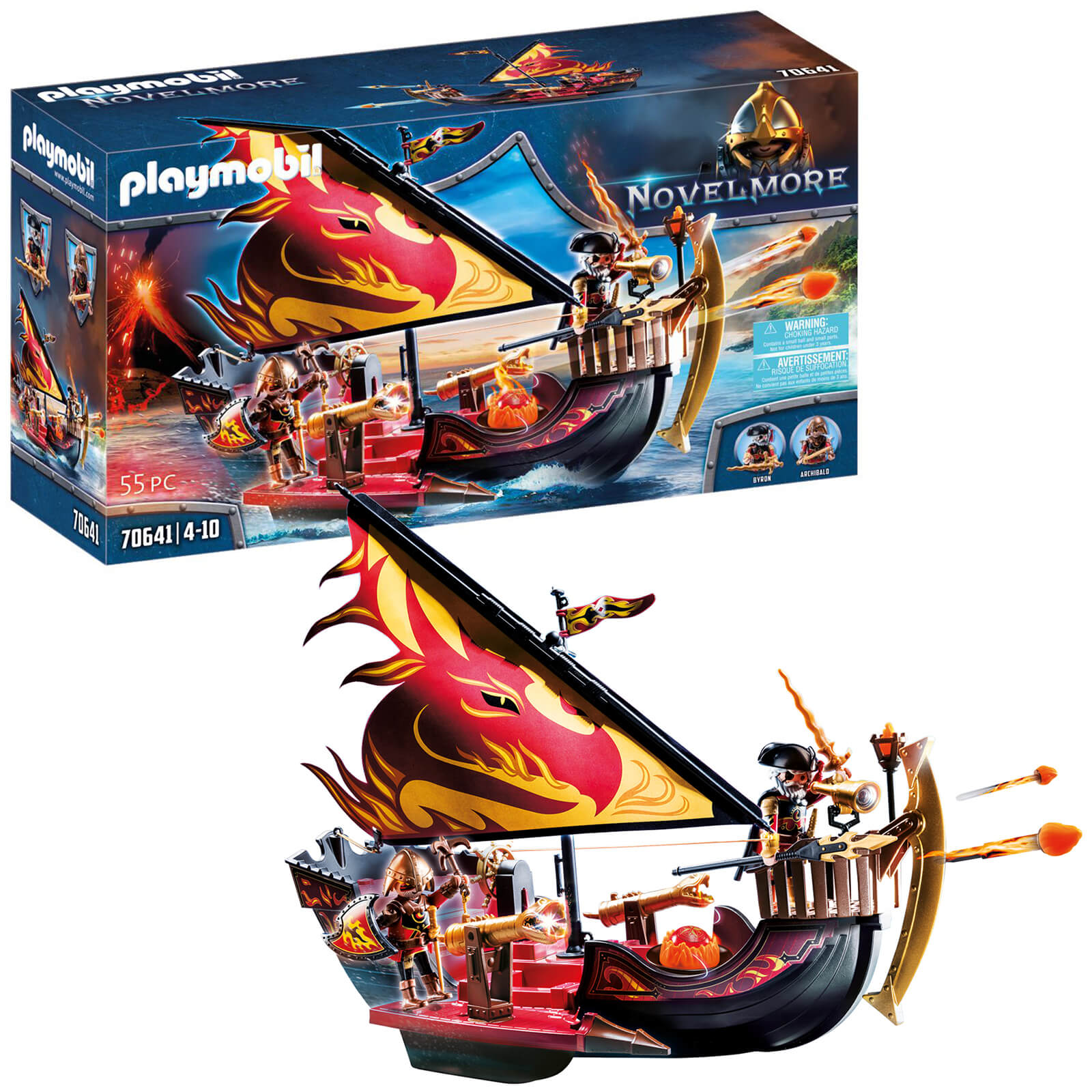 Playmobil Novelmore Knights Burnham Raiders Fire Ship (70641)