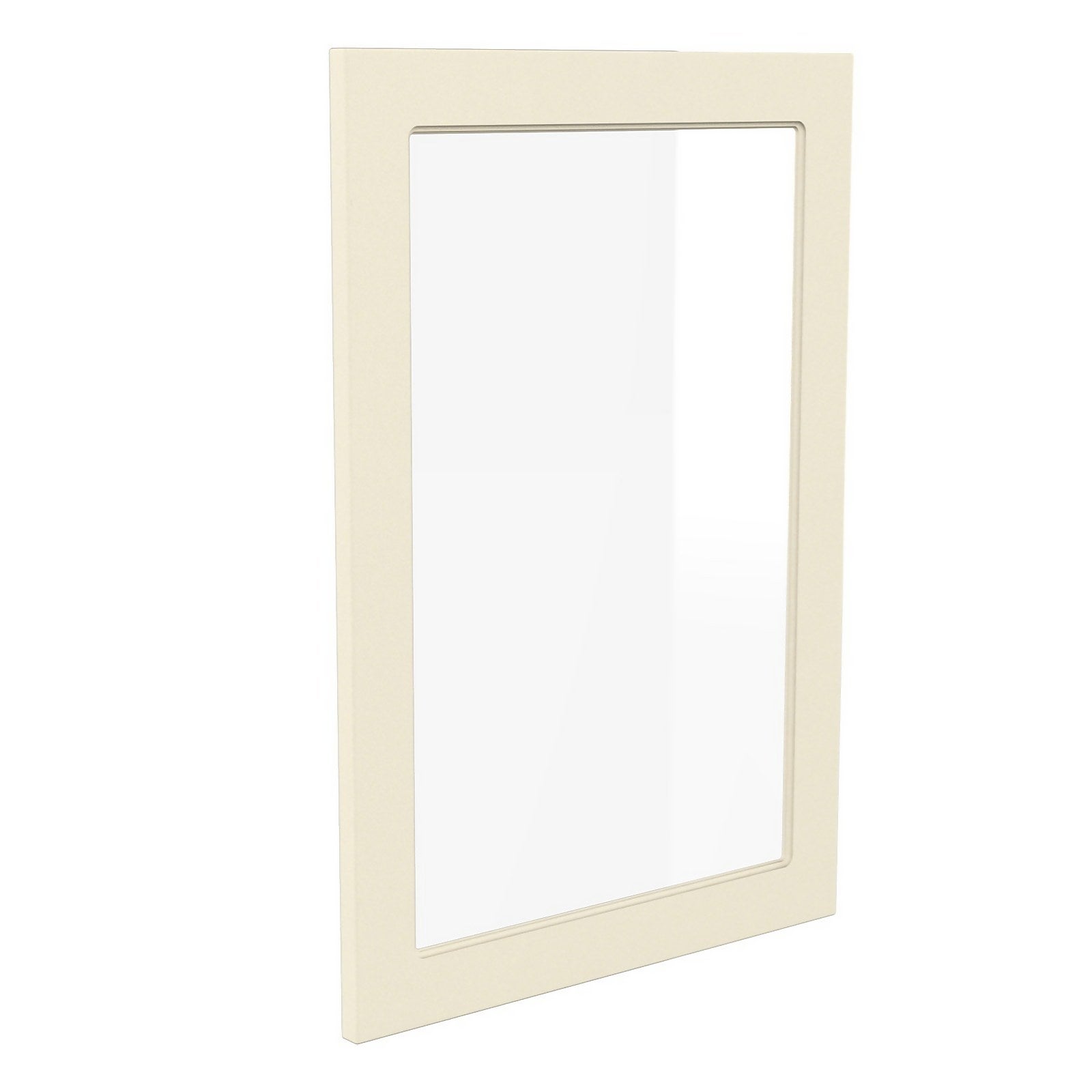 Country Shaker Glass Kitchen Cabinet Door (W)497mm - Cream thumbnail