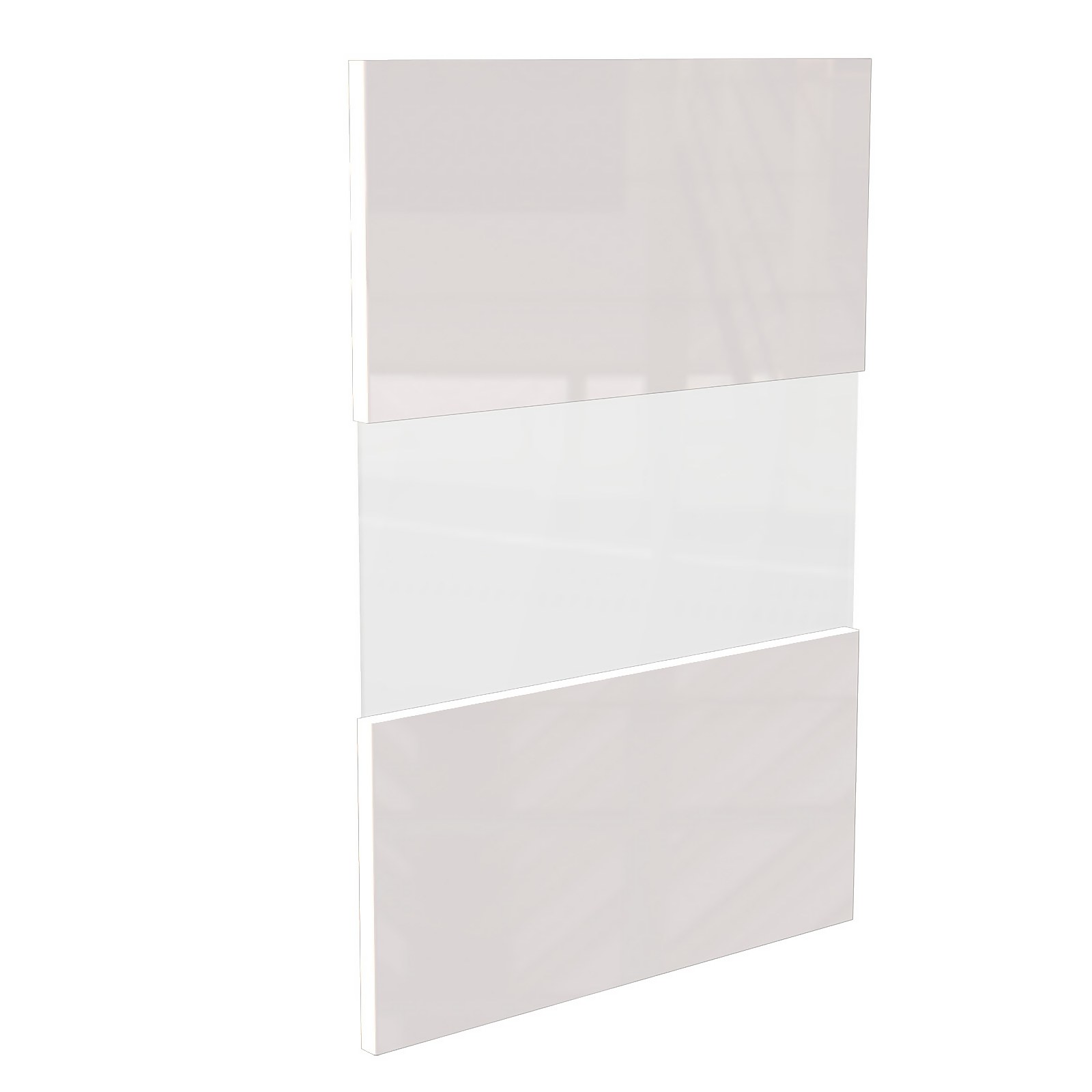 Modern Slab Glass Kitchen Cabinet Door (W)497mm - Gloss White