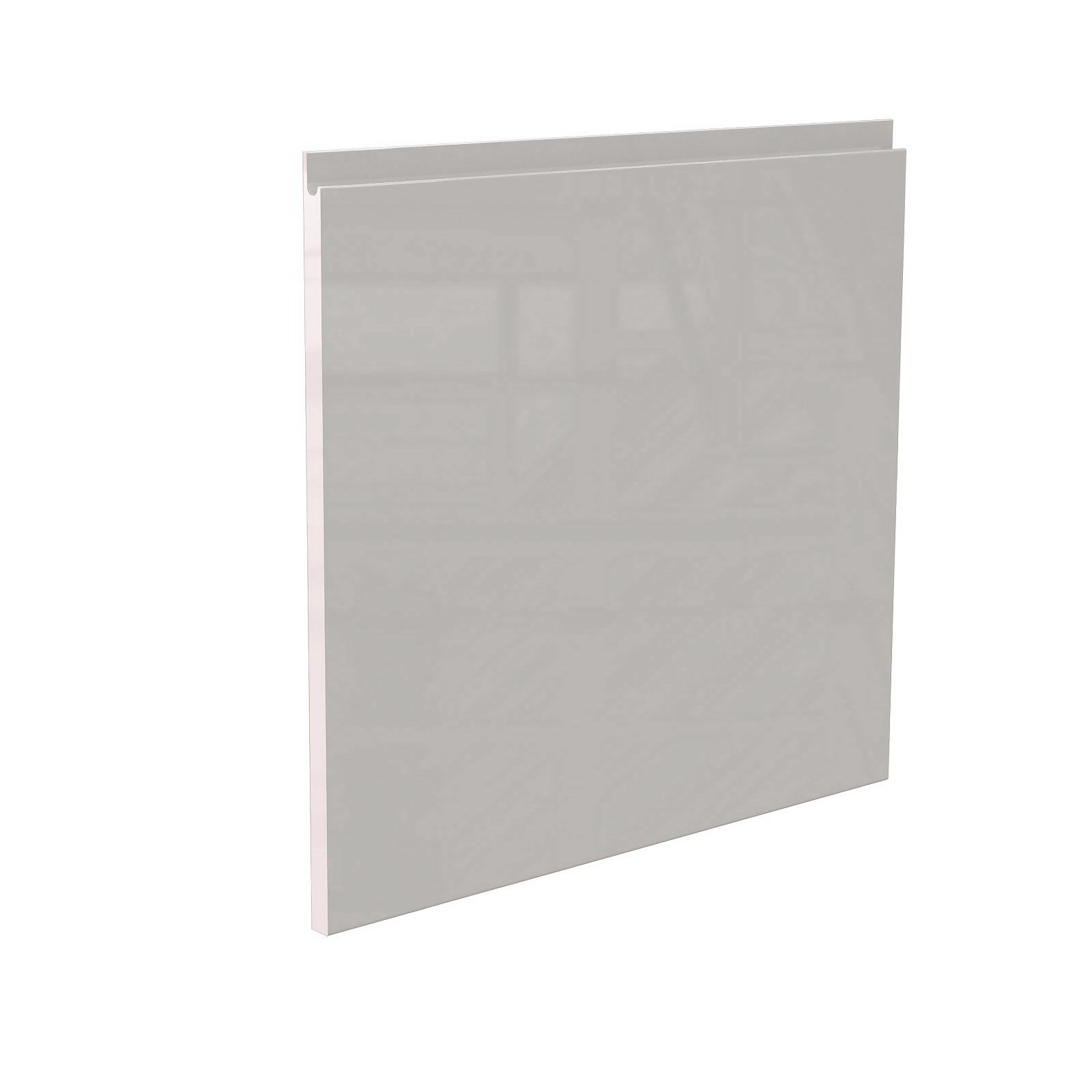 Handleless Kitchen Oven Tower Door (W)597mm - Gloss Grey thumbnail
