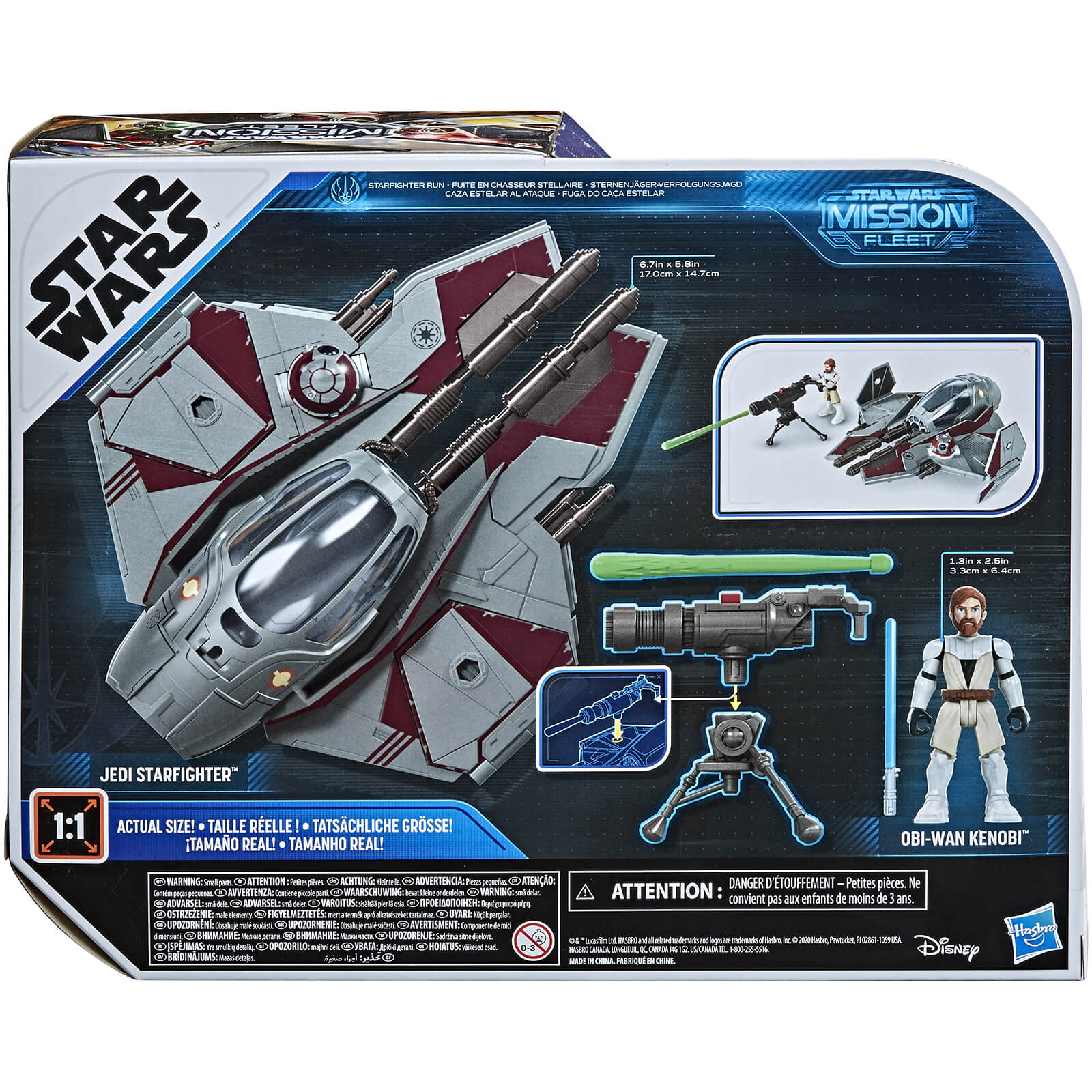 Hasbro Star Wars Mission Fleet Obi-Wan Kenobi Jedi Starfighter Action Figure