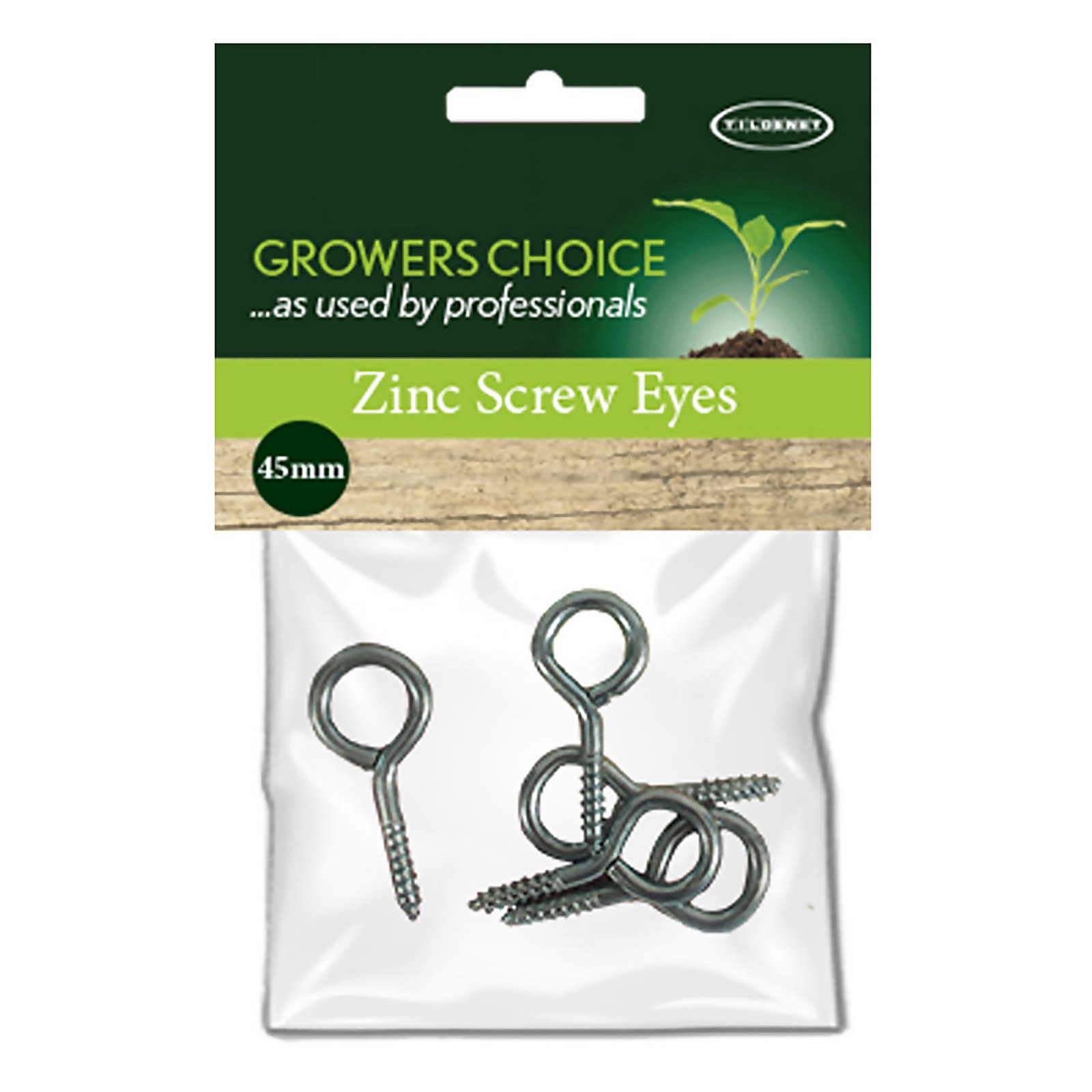 Photo of Zinc Screw Eyes 45mm Pack 5