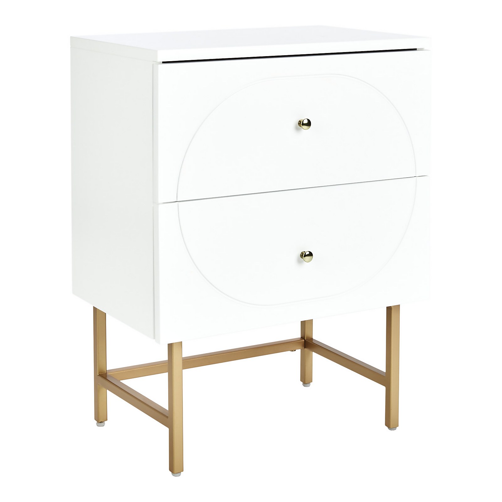 Photo of House Beautiful Taylor 2 Drawer Bedside Table - White