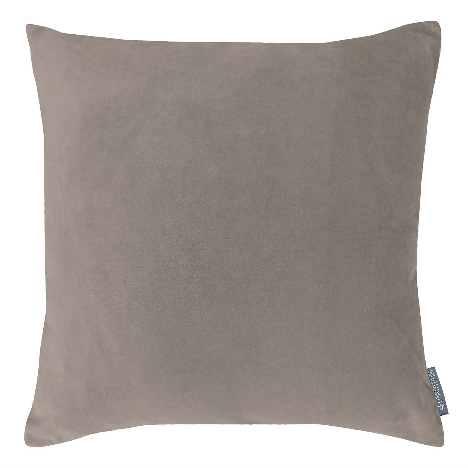 Photo of Country Living Velvet Linen Cushion - 45x45cm - Latte