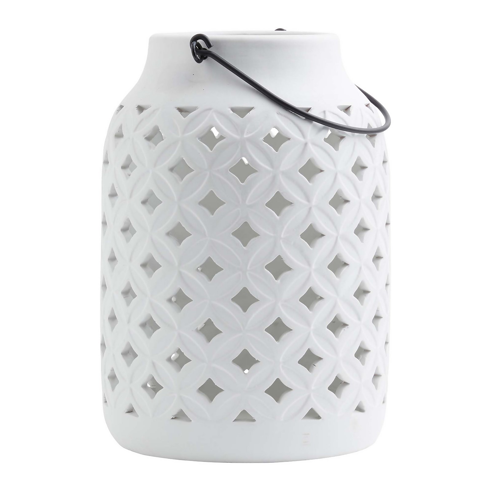 Photo of Tall Ceramic Lantern - Off White