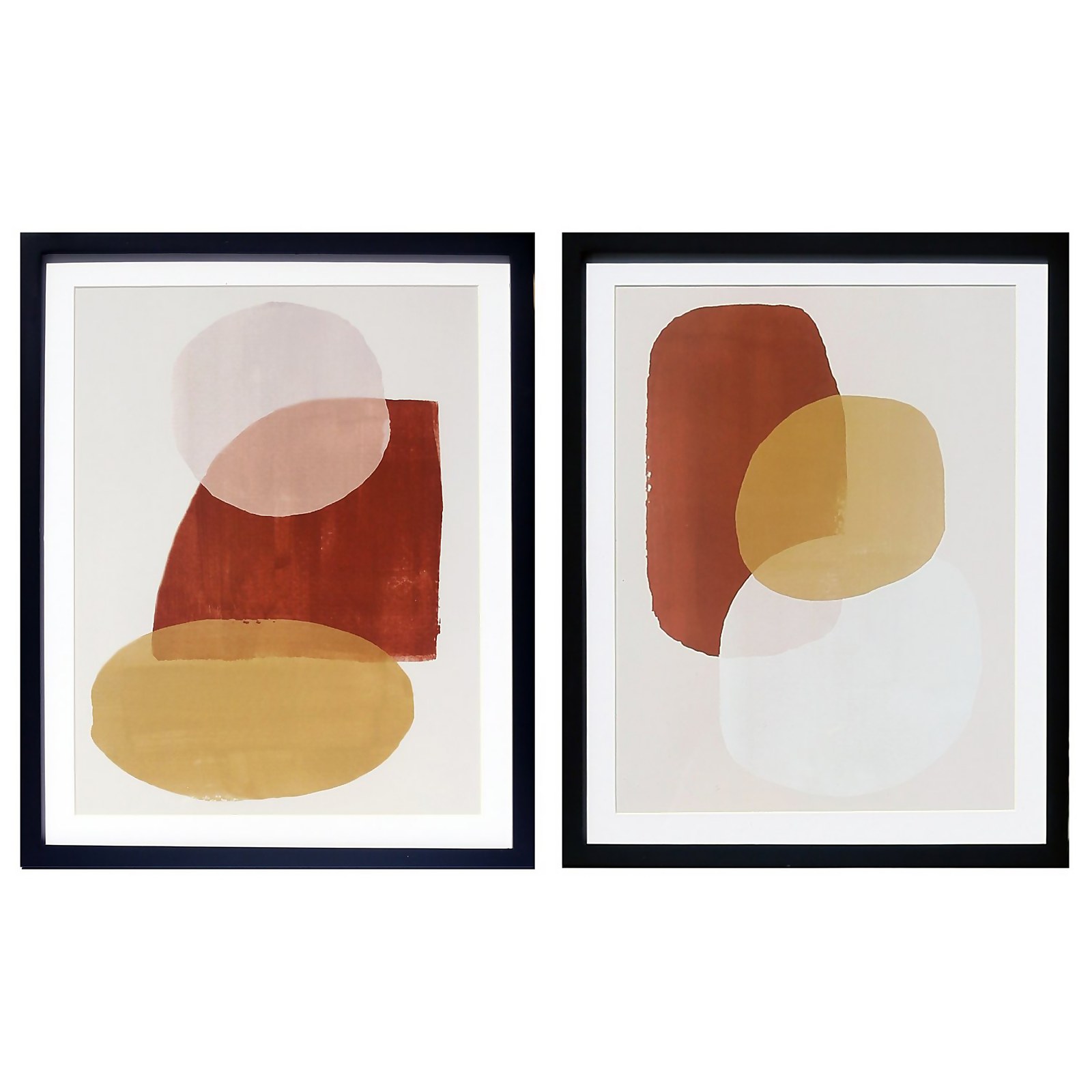 Photo of House Beautiful Set Of 2 Framed Abstract Prints - 40x50cm