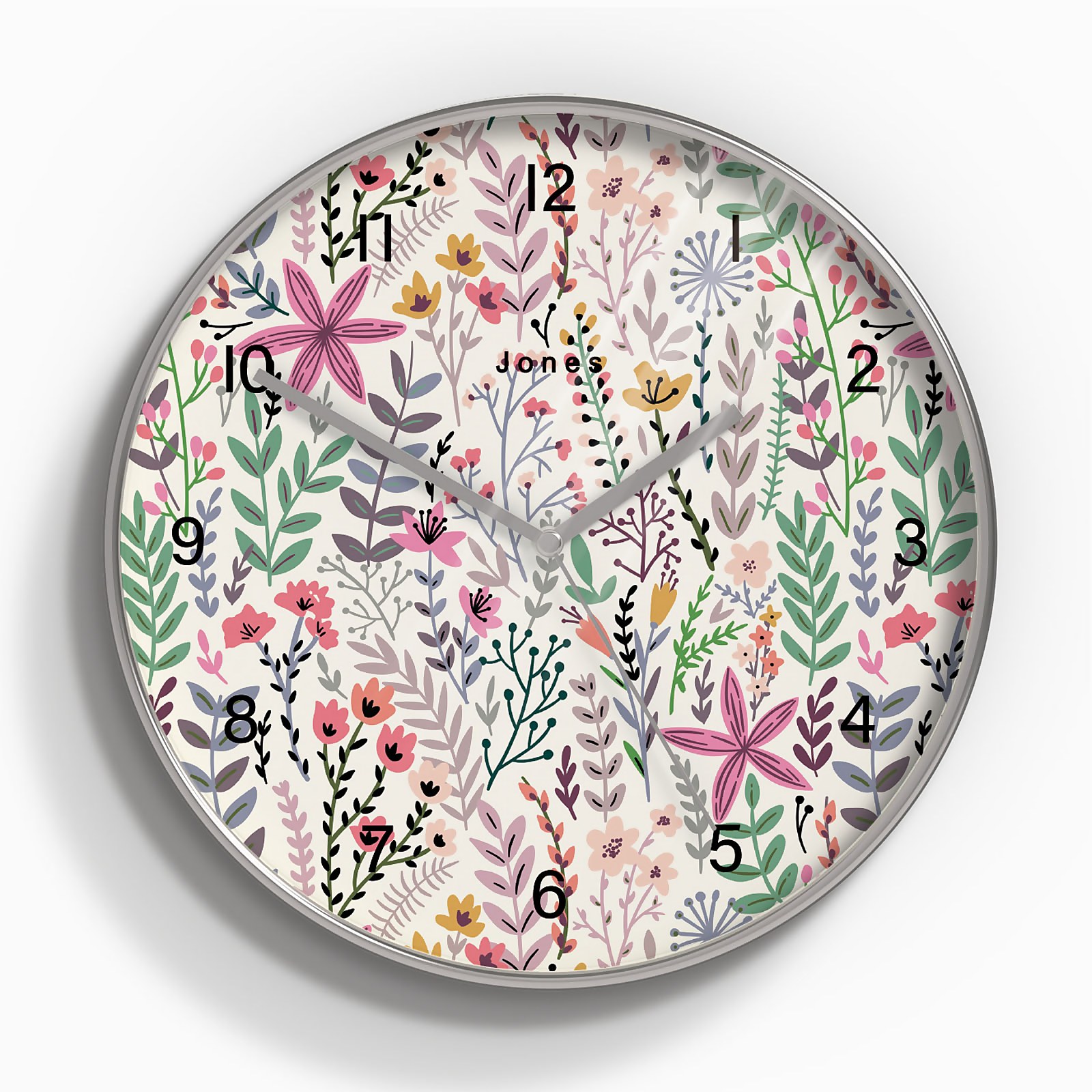 Jones Crystal Wall Clock - Floral