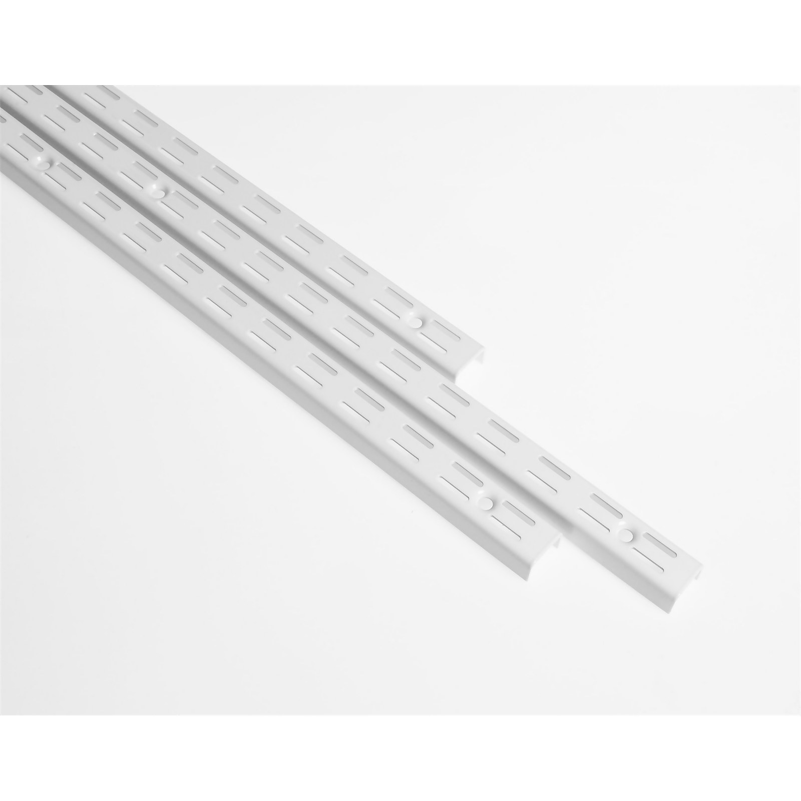 Photo of Anti-bacterial Twin Slot Shelving Kit - 1600mm White Twinslot And 120mm Brackets - White