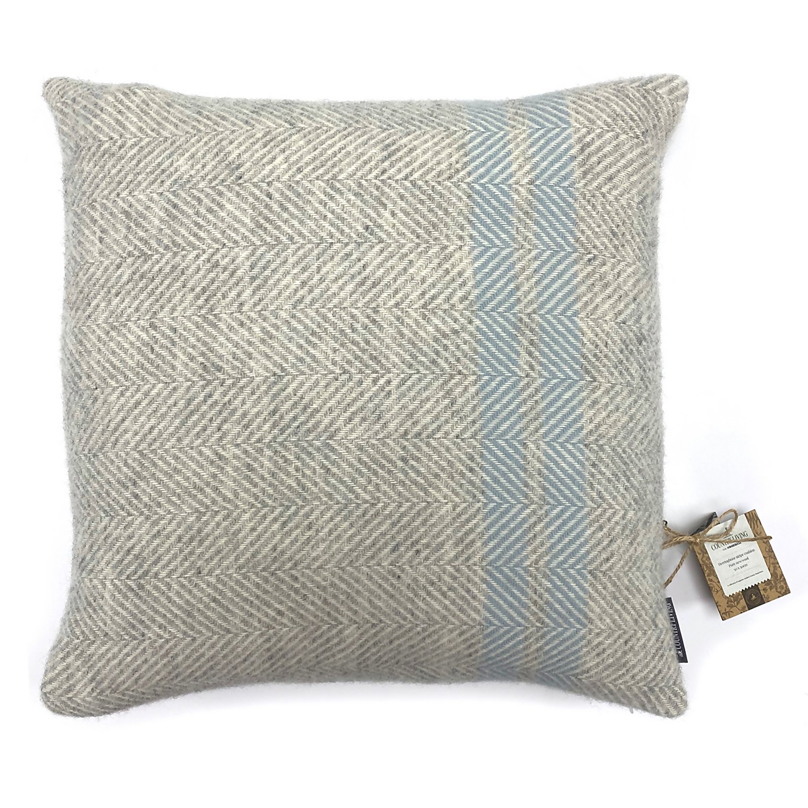 Photo of Country Living Wool Herringbone Stripe Cushion - 50x50cm