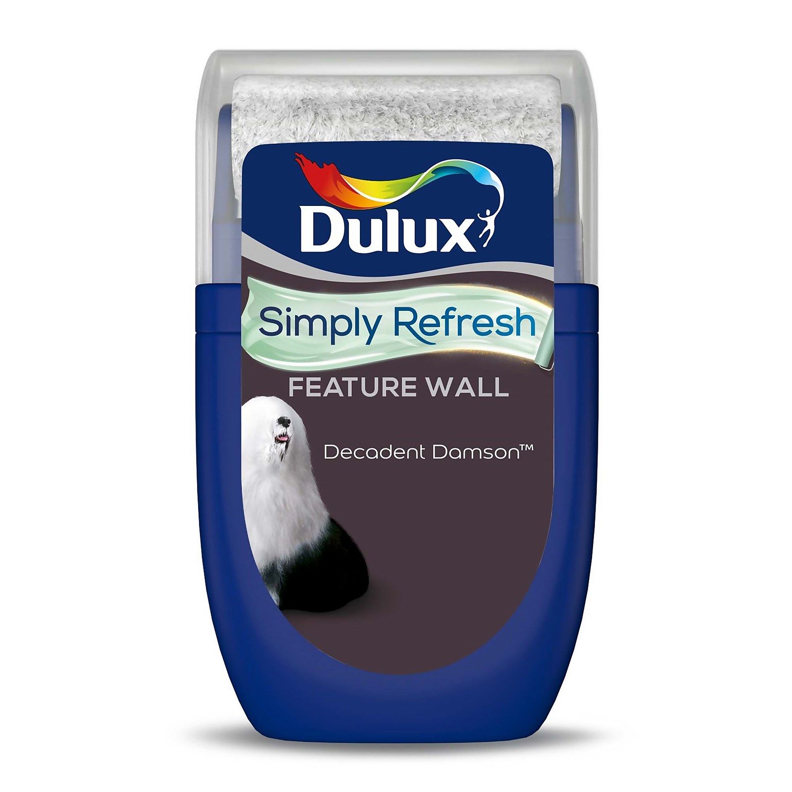 Photo of Dulux Simply Refresh Feature Wall One Coat Matt Emulsion Paint - Decadent Damson - 30ml